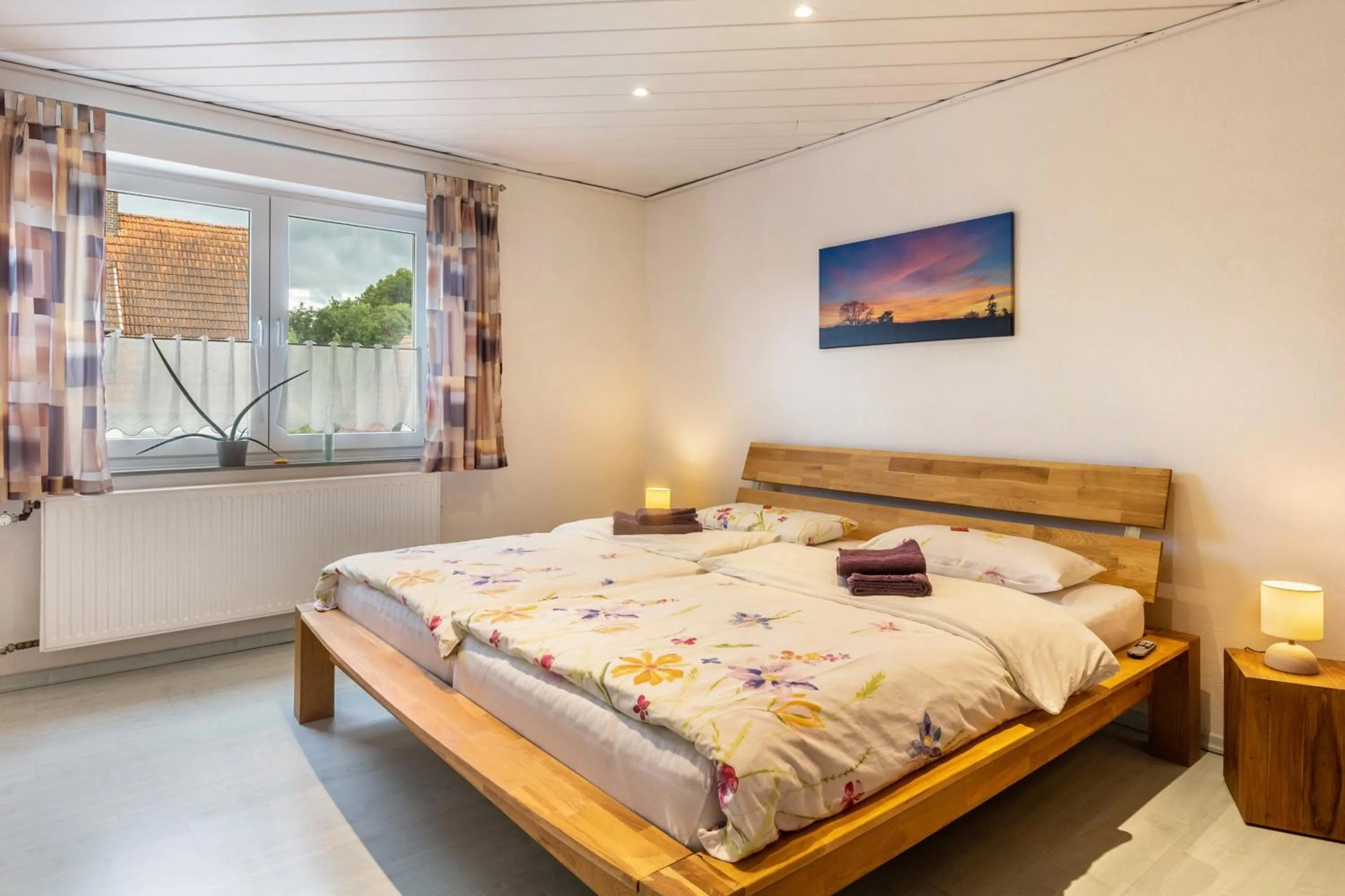 Living room, Bed in Ferienwohnung Landblick