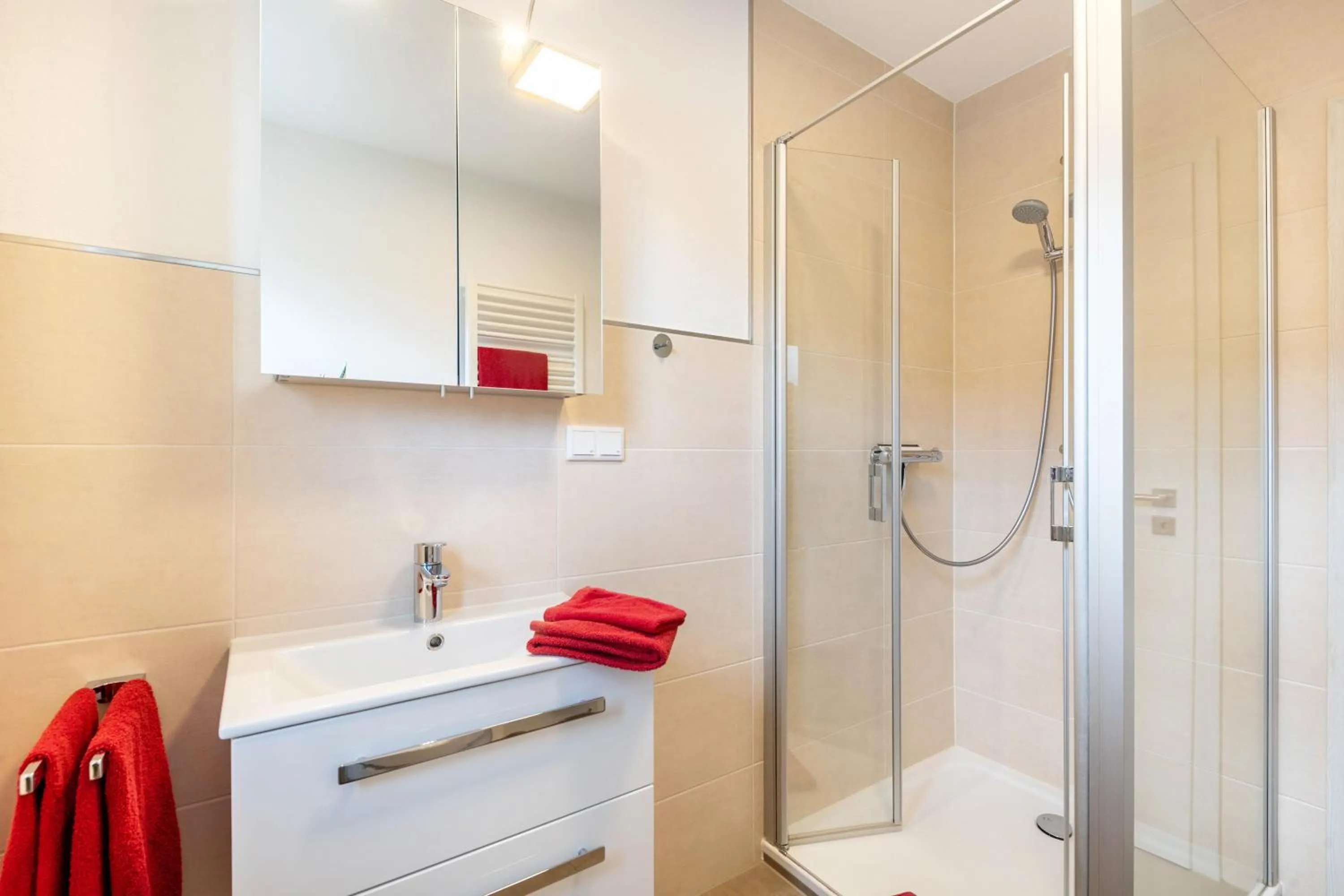 Bathroom in Ferienwohnung Landblick