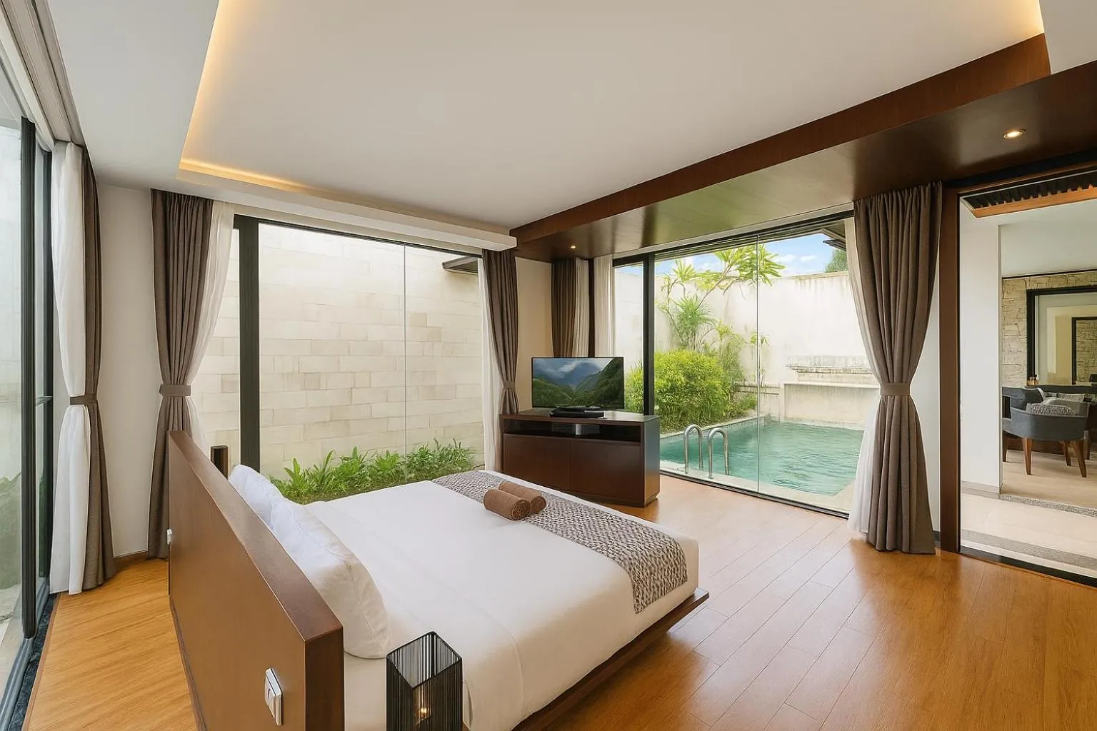 Communal lounge/ TV room, Bed in Akhyana Village