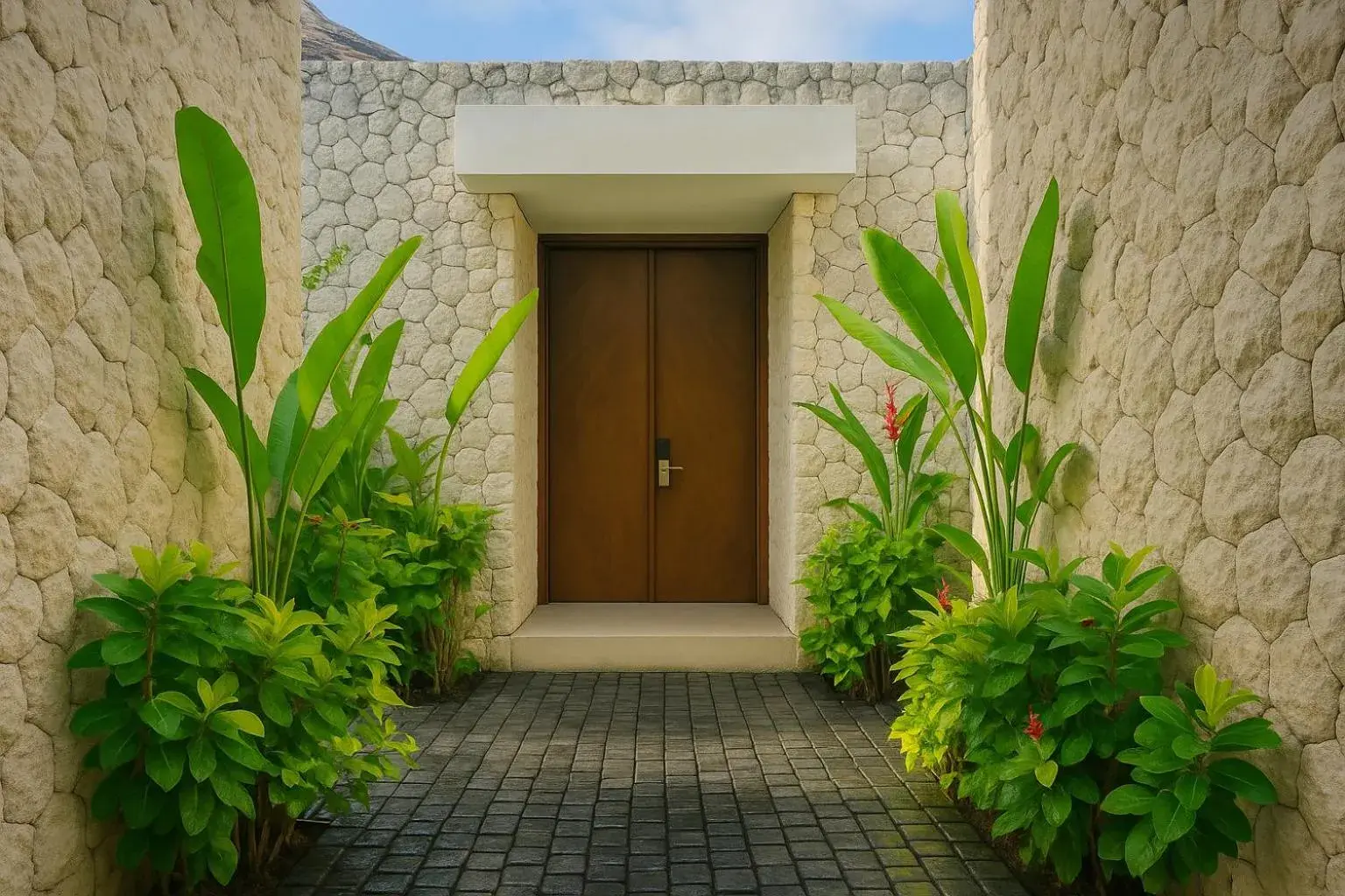 Facade/entrance in Akhyana Village Facade/entrance in Akhyana Village