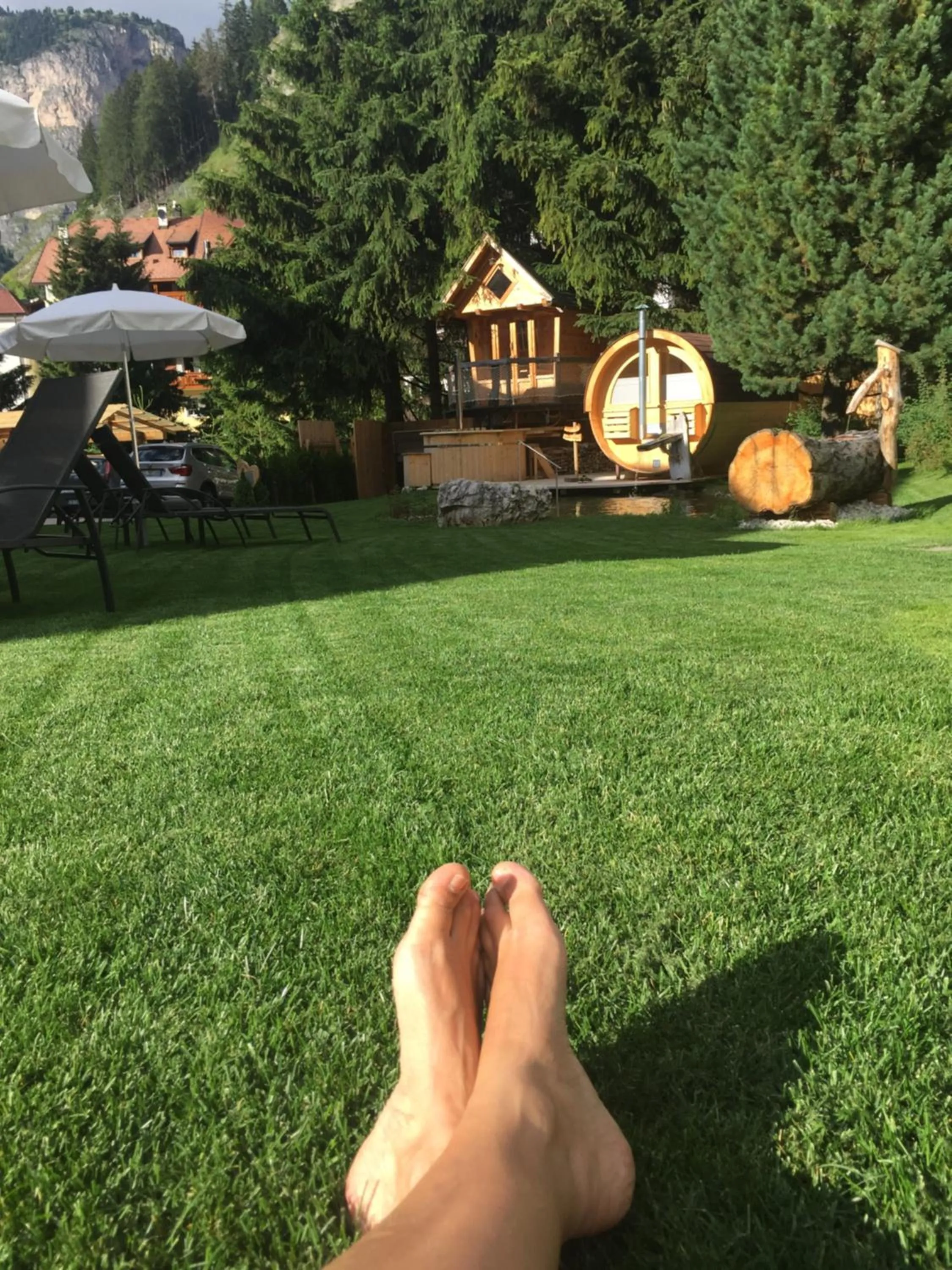 Sauna in Chalet Elisabeth dolomites alpin & charme