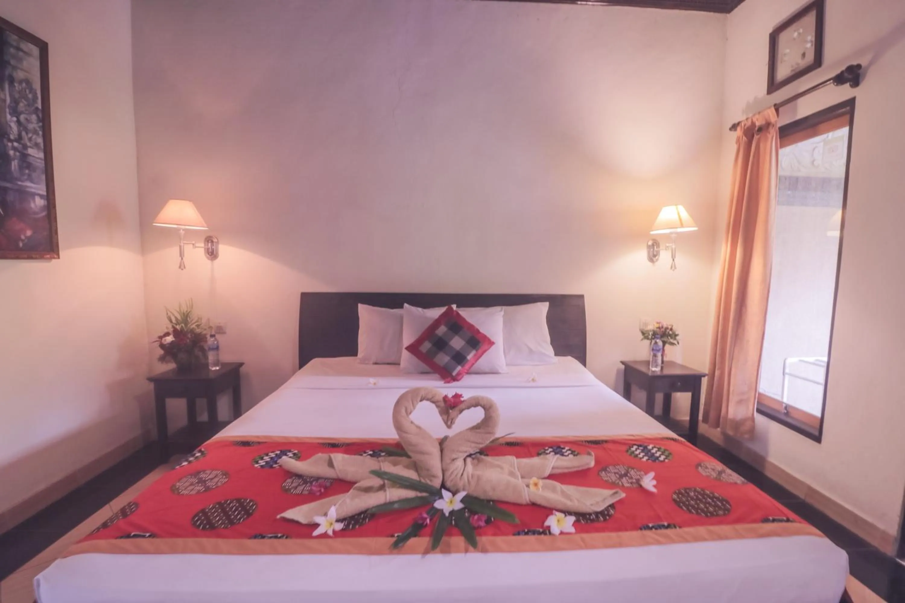 Bed in Trijaya Guest House Pemuteran