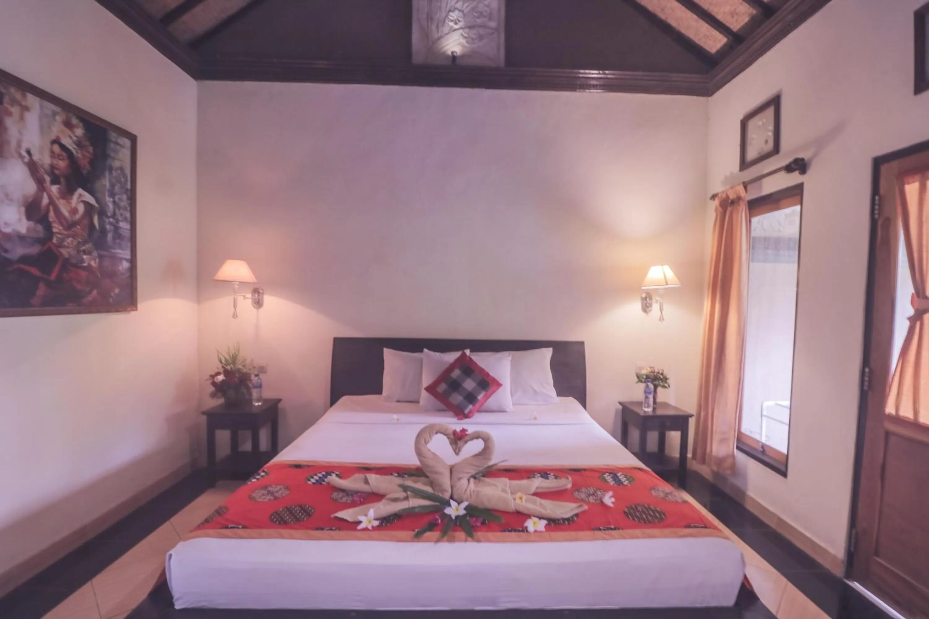 Bed in Trijaya Guest House Pemuteran