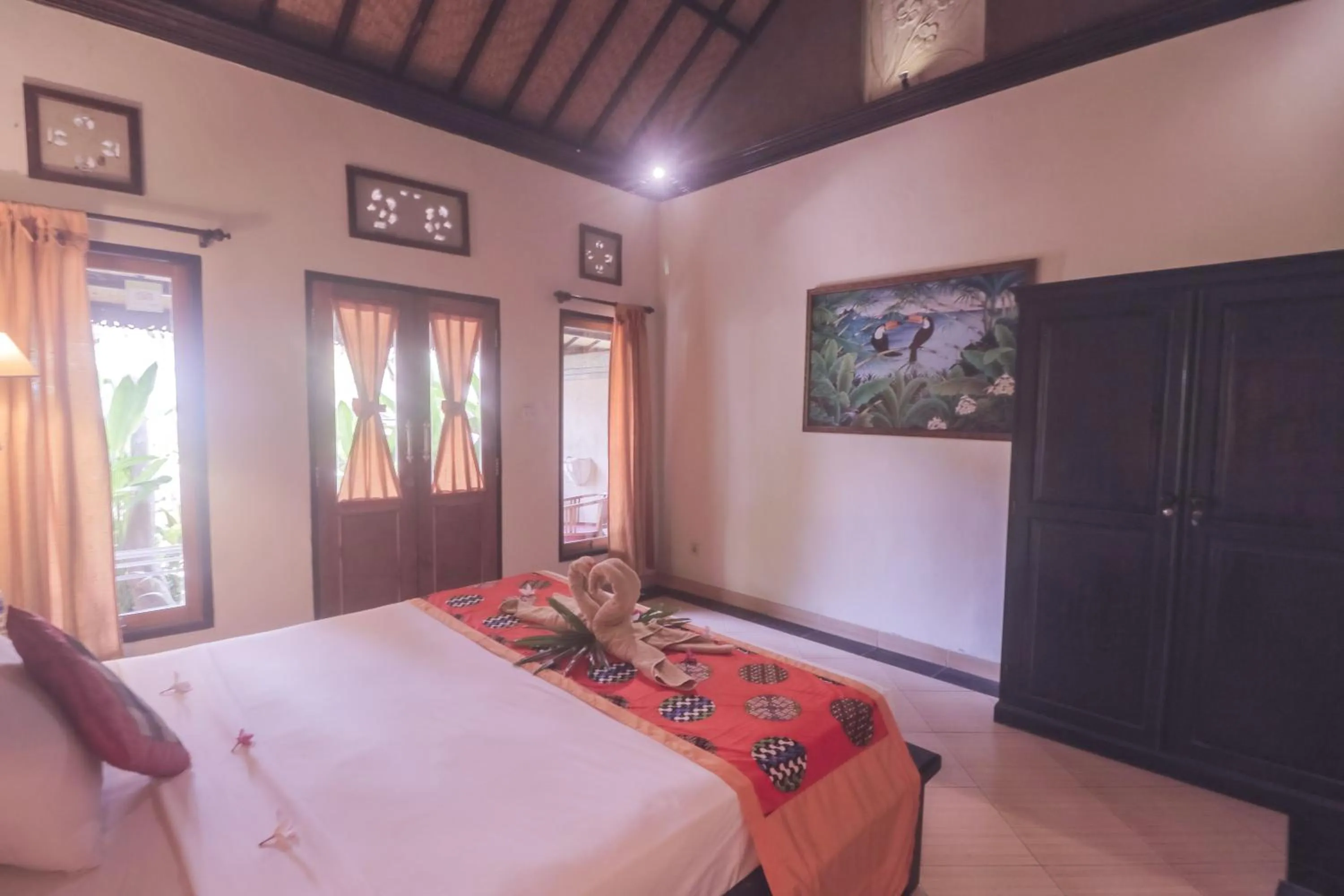Bed in Trijaya Guest House Pemuteran