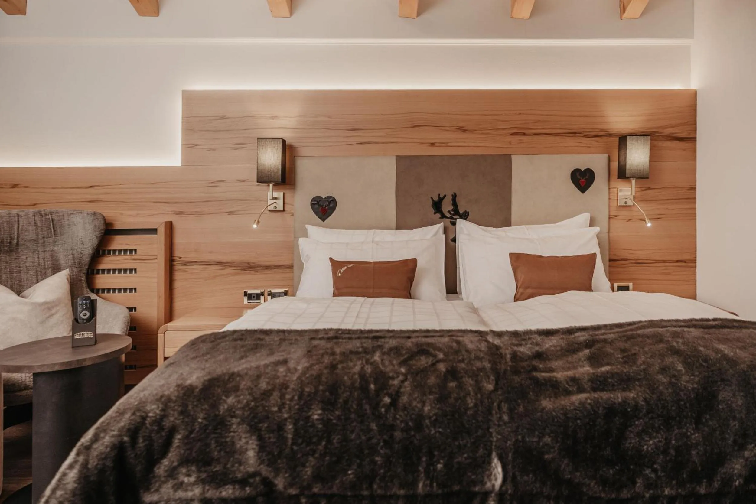 Bed in Freina Mountain Lifestyle Hotel