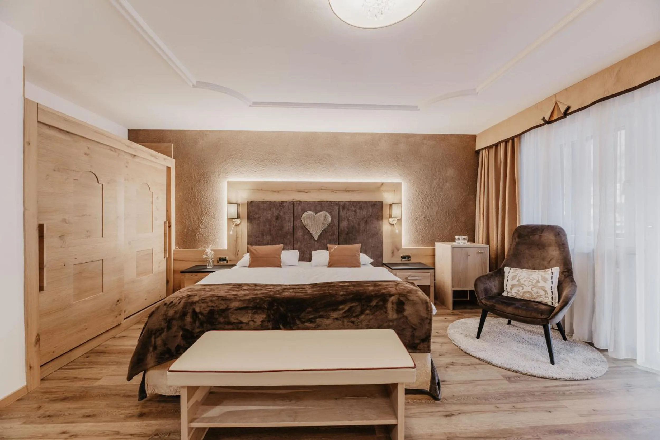 Bed in Freina Mountain Lifestyle Hotel