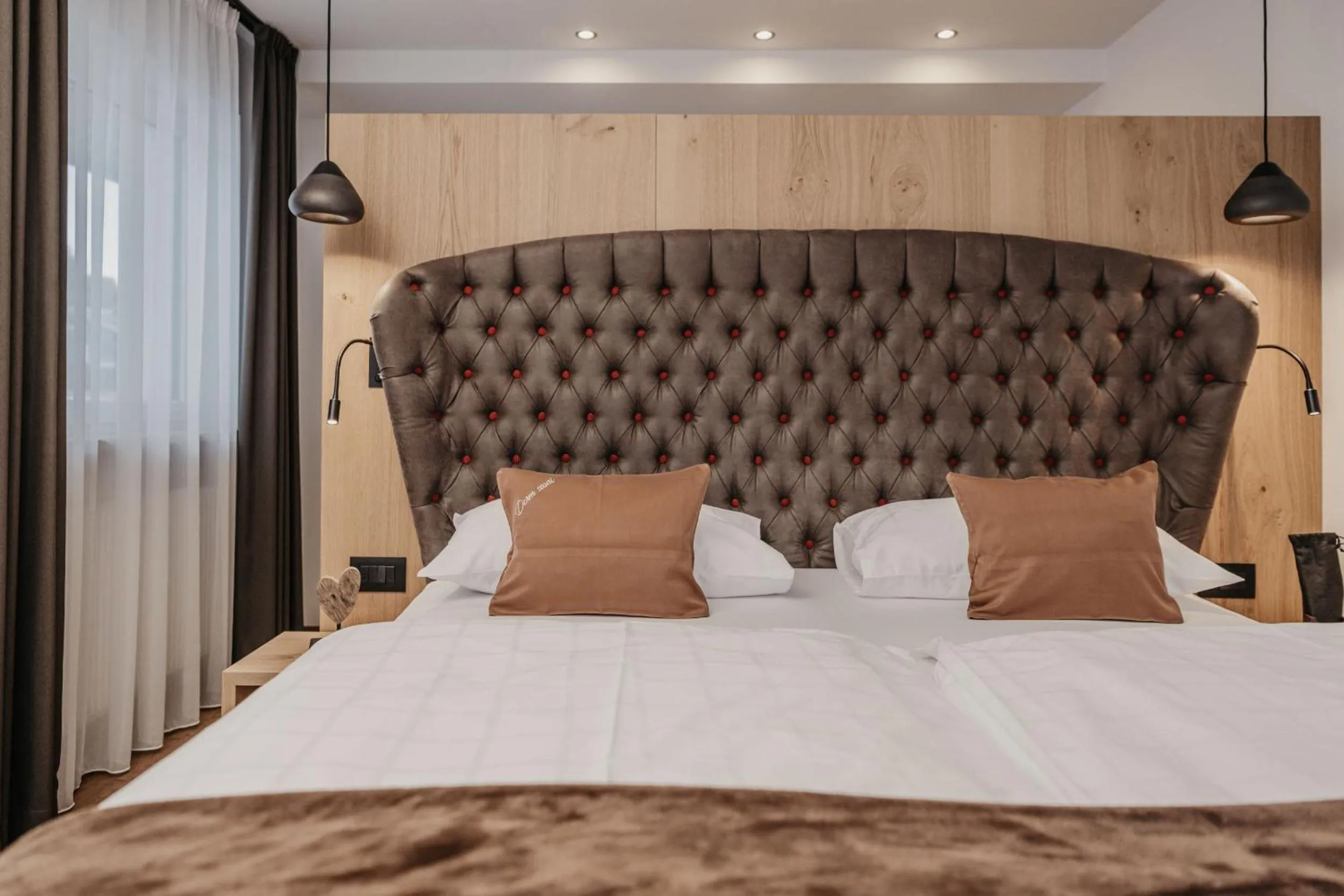 Bed in Freina Mountain Lifestyle Hotel