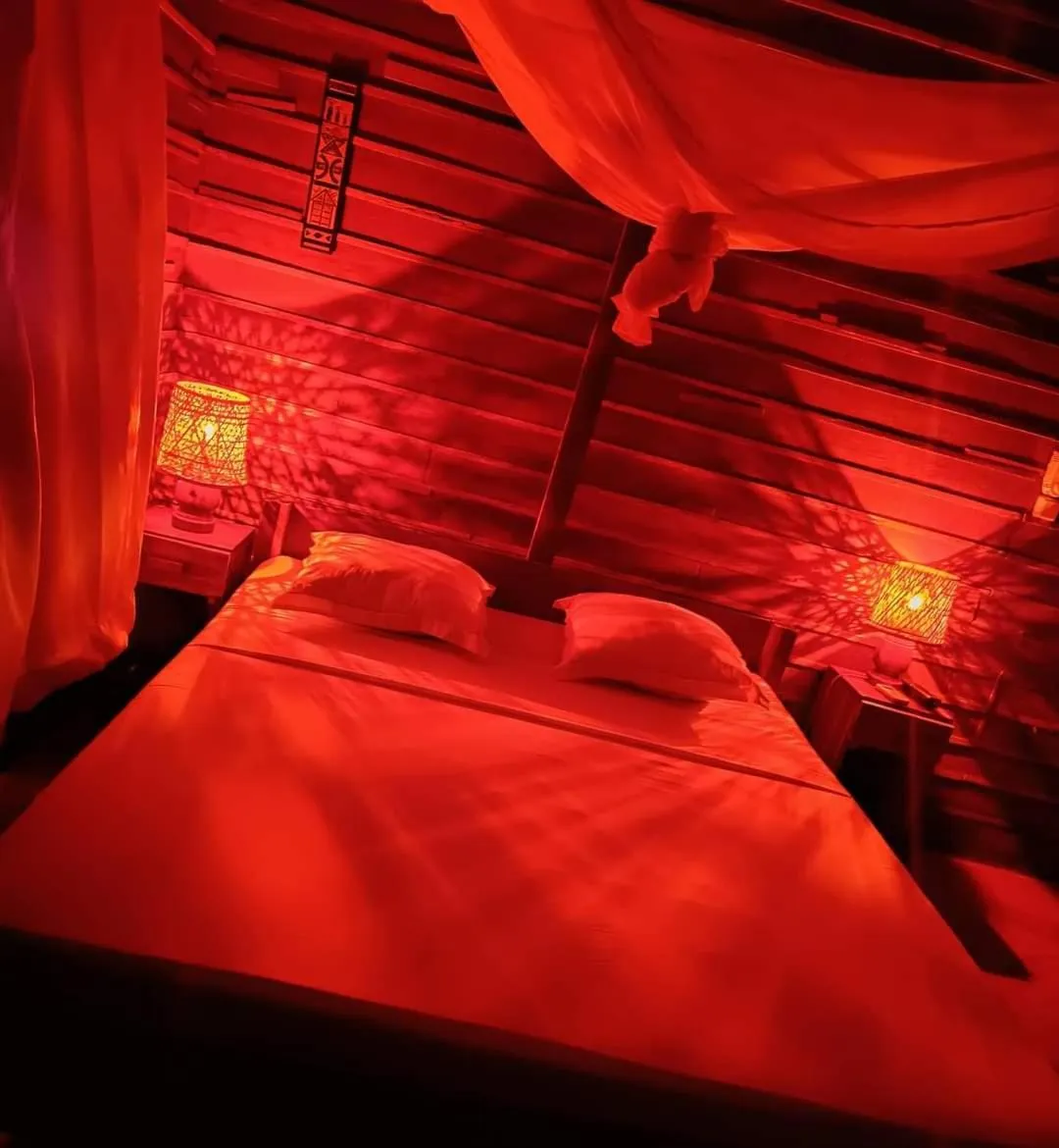 Bed in Bungalows des tropiques