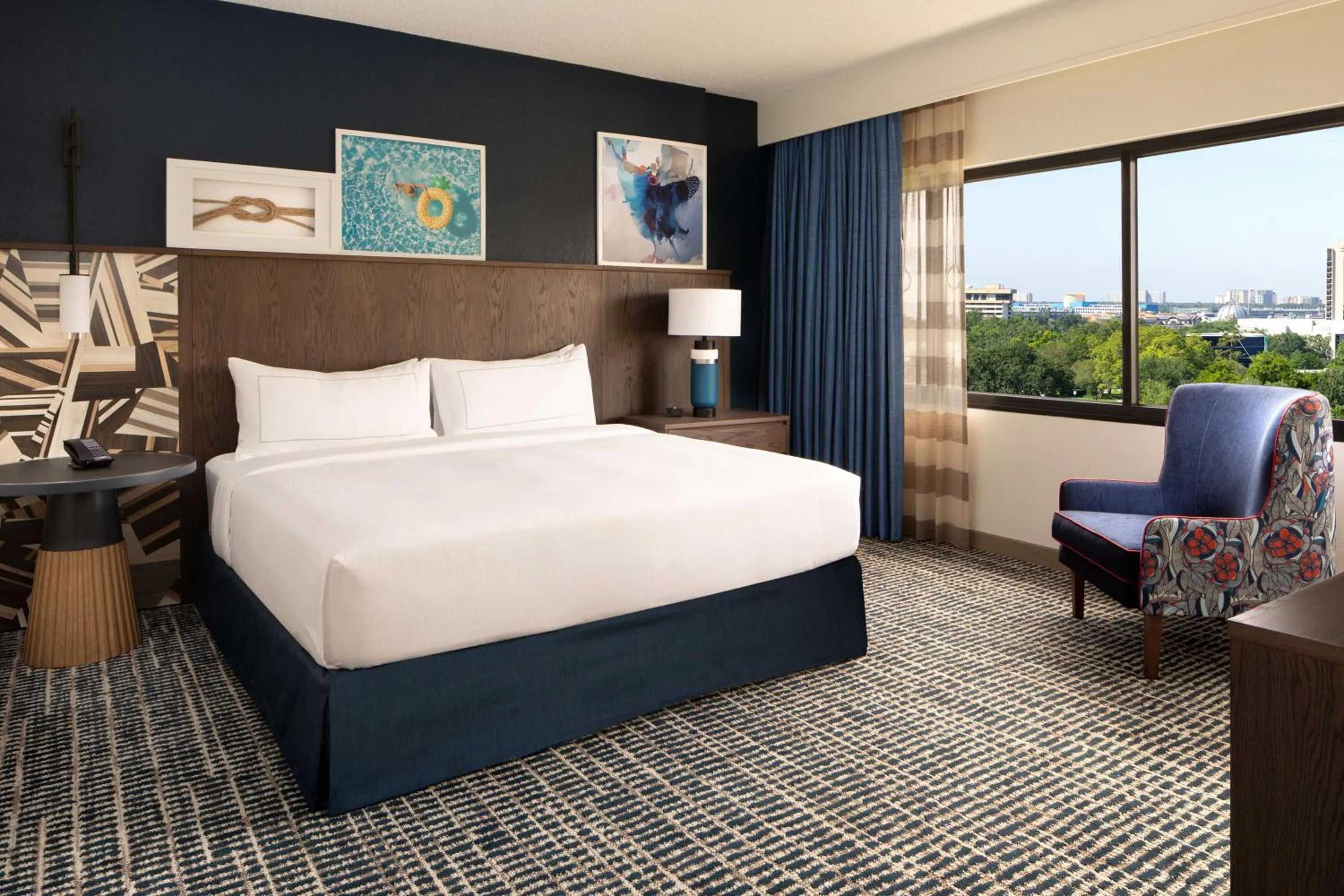View (from property/room), Bed in DoubleTree Suites by Hilton Orlando at Disney Springs