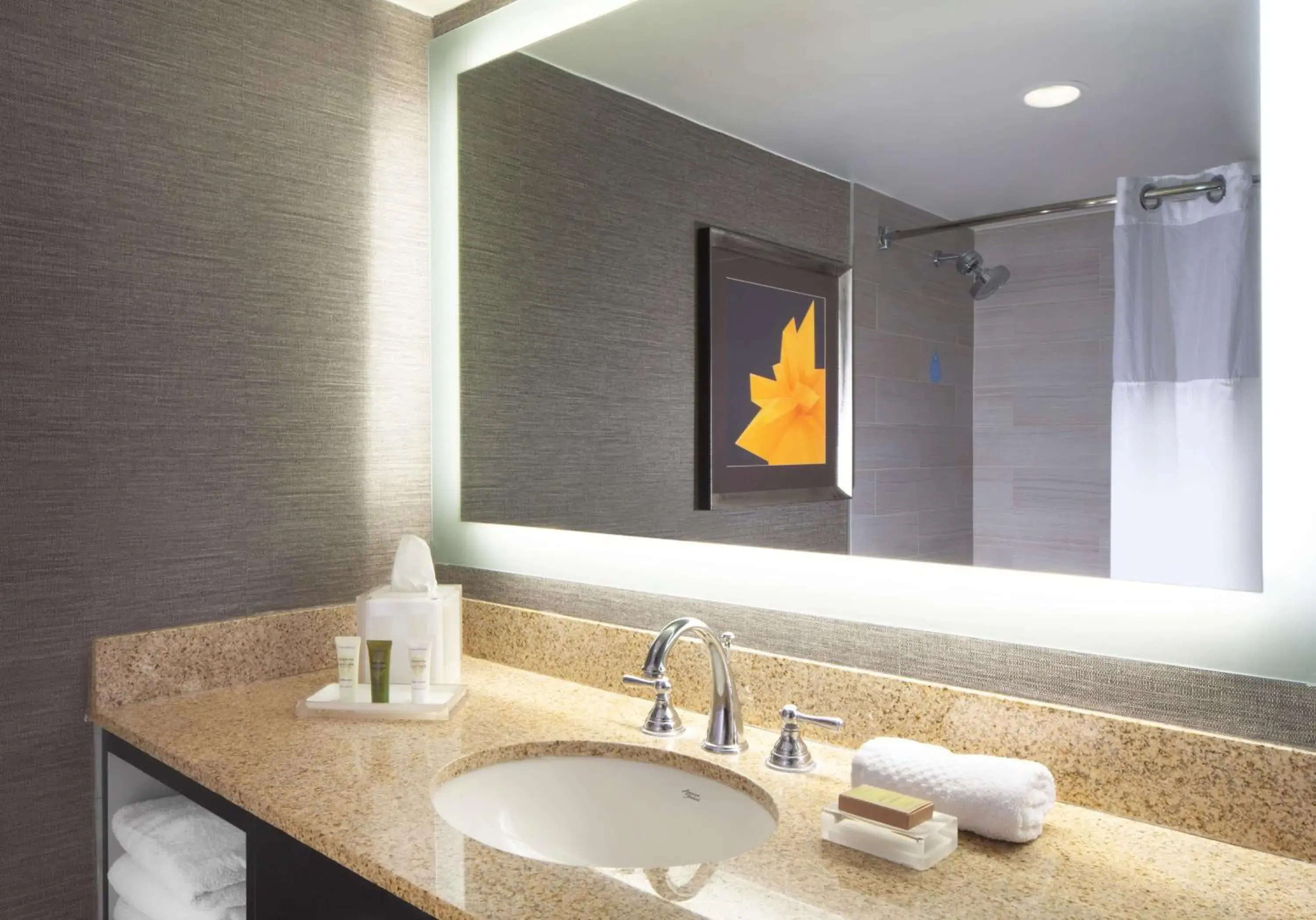 Bathroom in Hilton Parsippany Bathroom in Hilton Parsippany