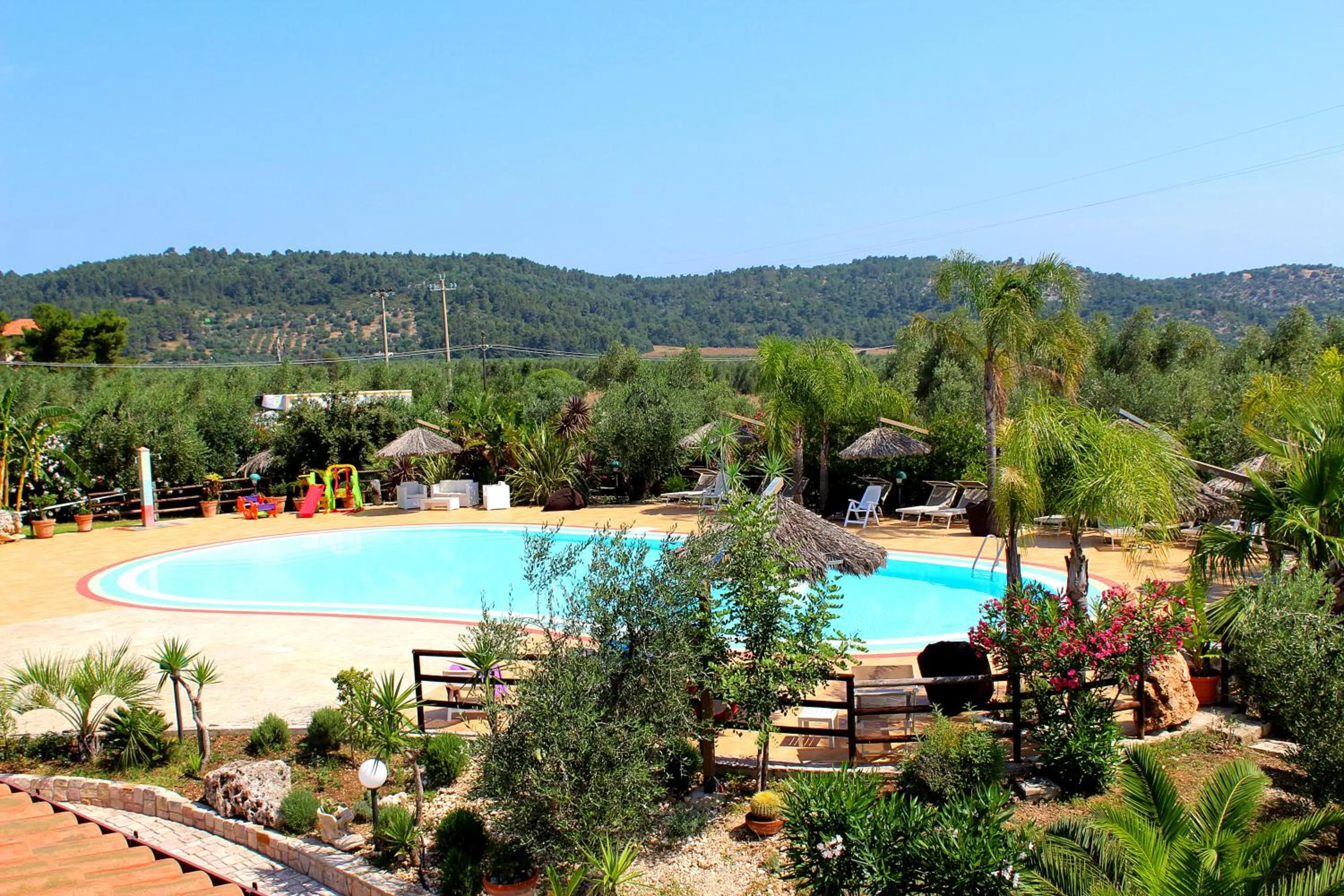 Pool view in Residence Villantica