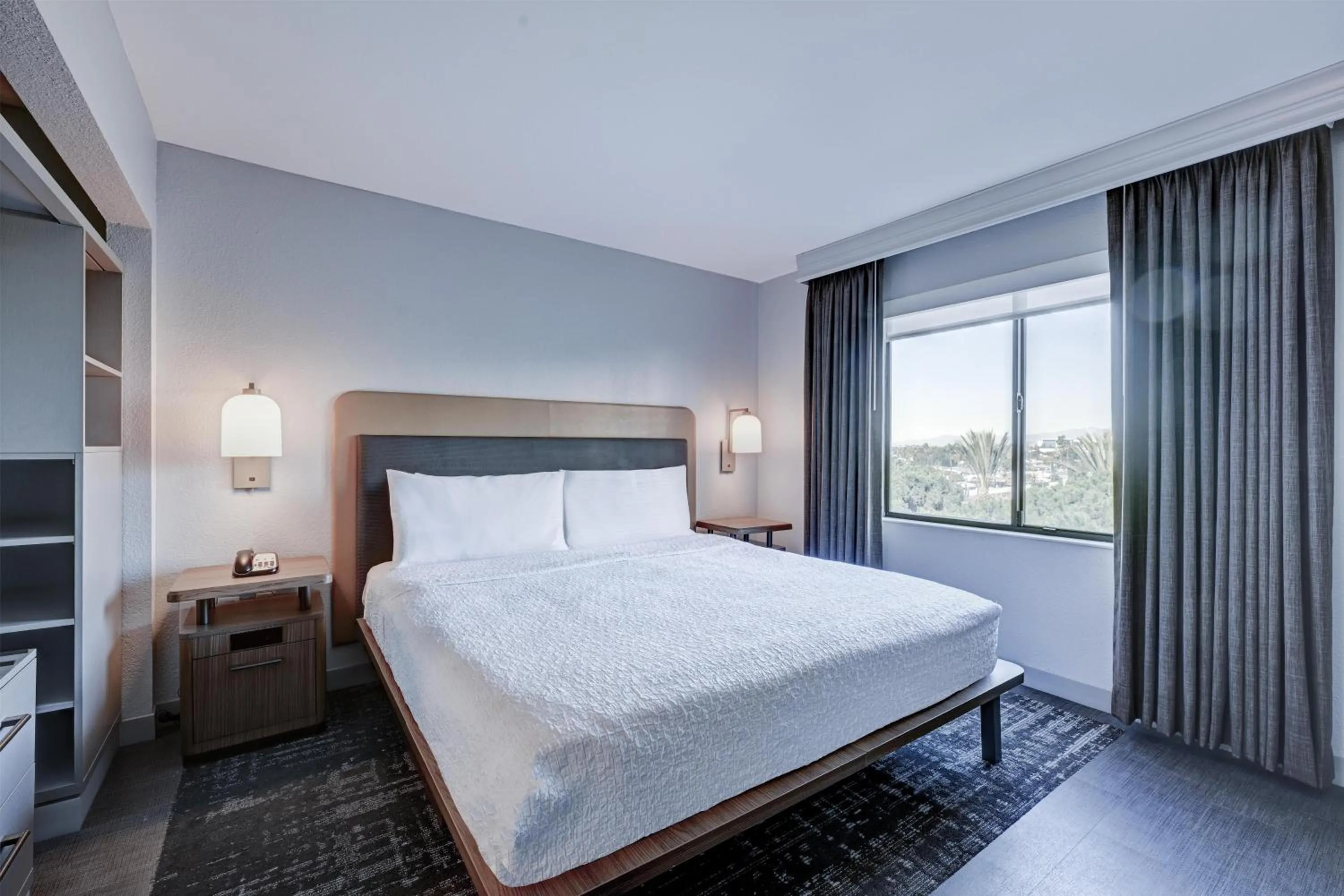 Bed in Homewood Suites by Hilton-Anaheim