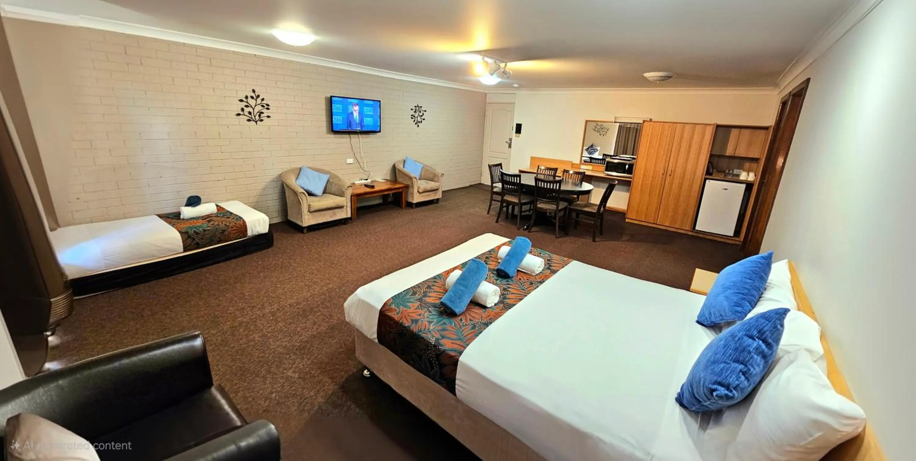 TV and multimedia, Bed in Hilltops Retreat Motor Inn