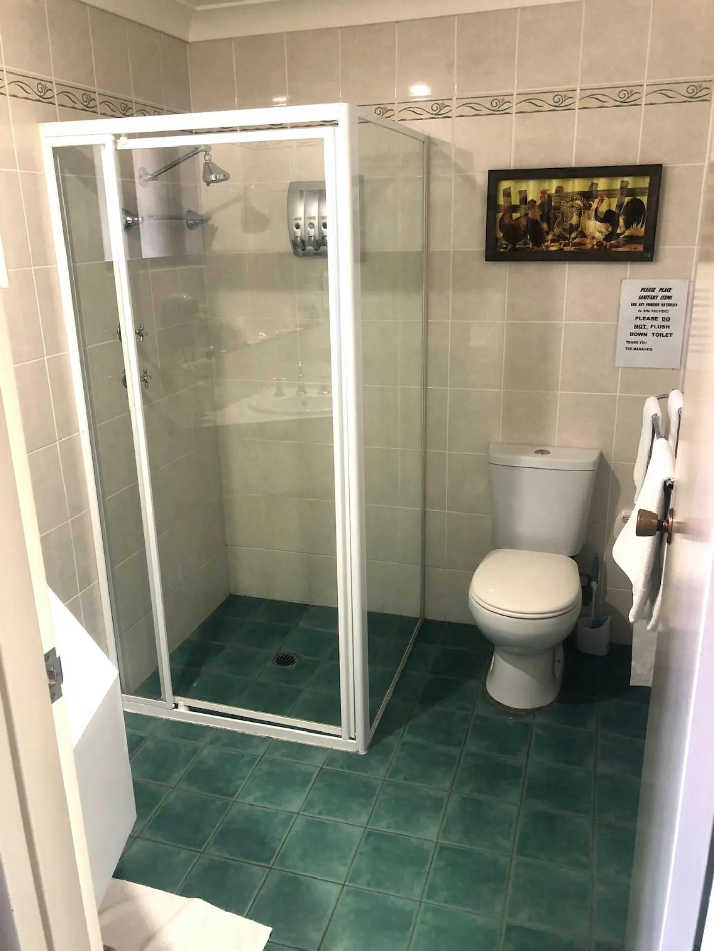 Shower in Hilltops Retreat Motor Inn