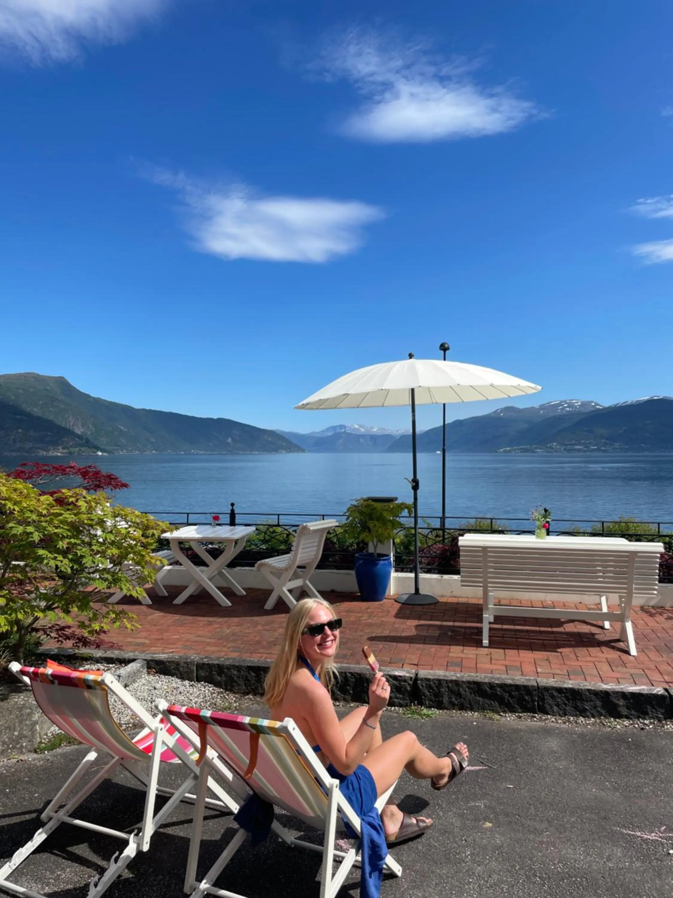 Patio in Balestrand Hotel