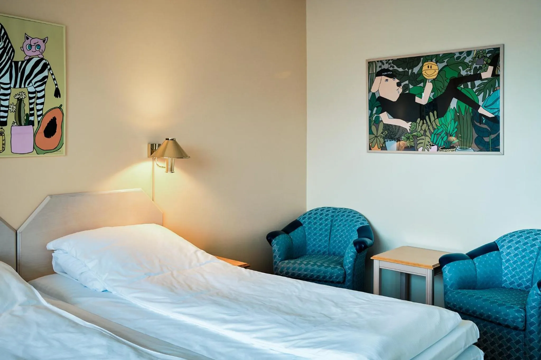 Decorative detail, Bed in Balestrand Hotel