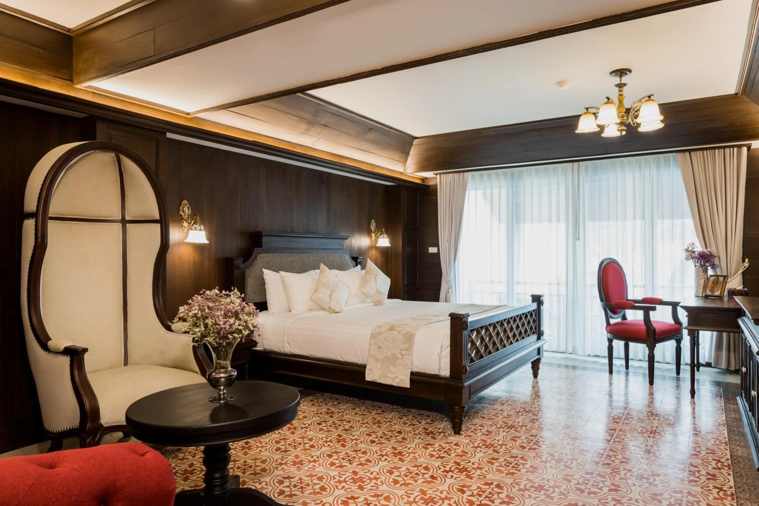 Decorative detail in Nampiangdin Boutique Hotel