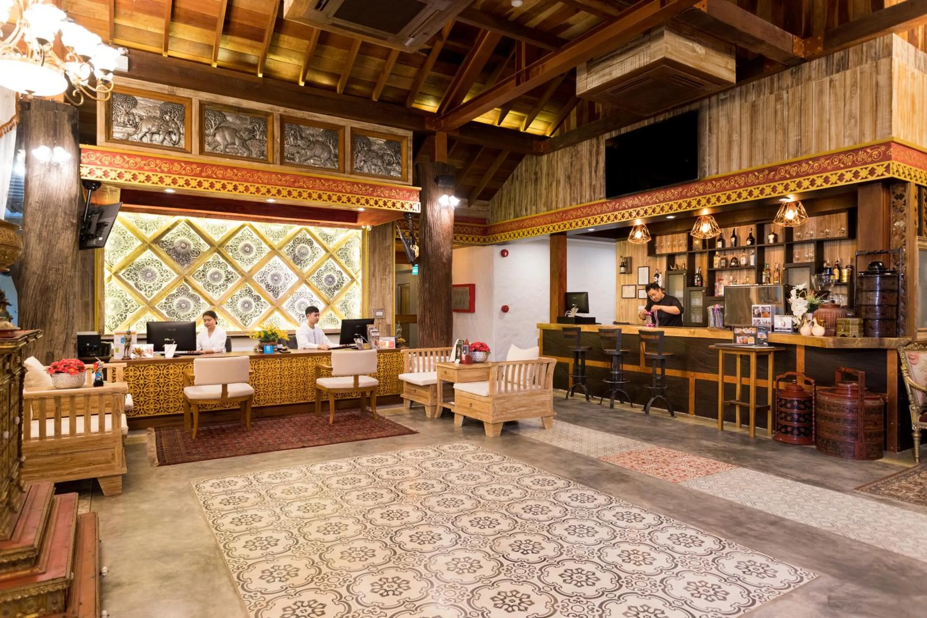 Lobby or reception in Nampiangdin Boutique Hotel