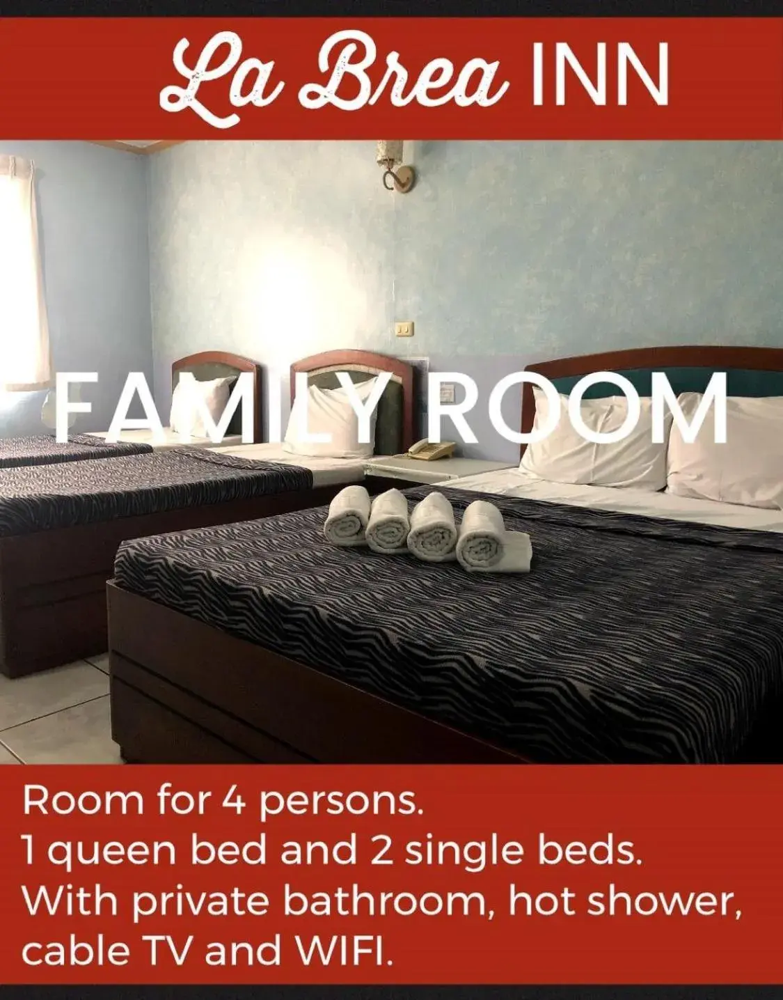 Bed in La Brea Inn Bed in La Brea Inn