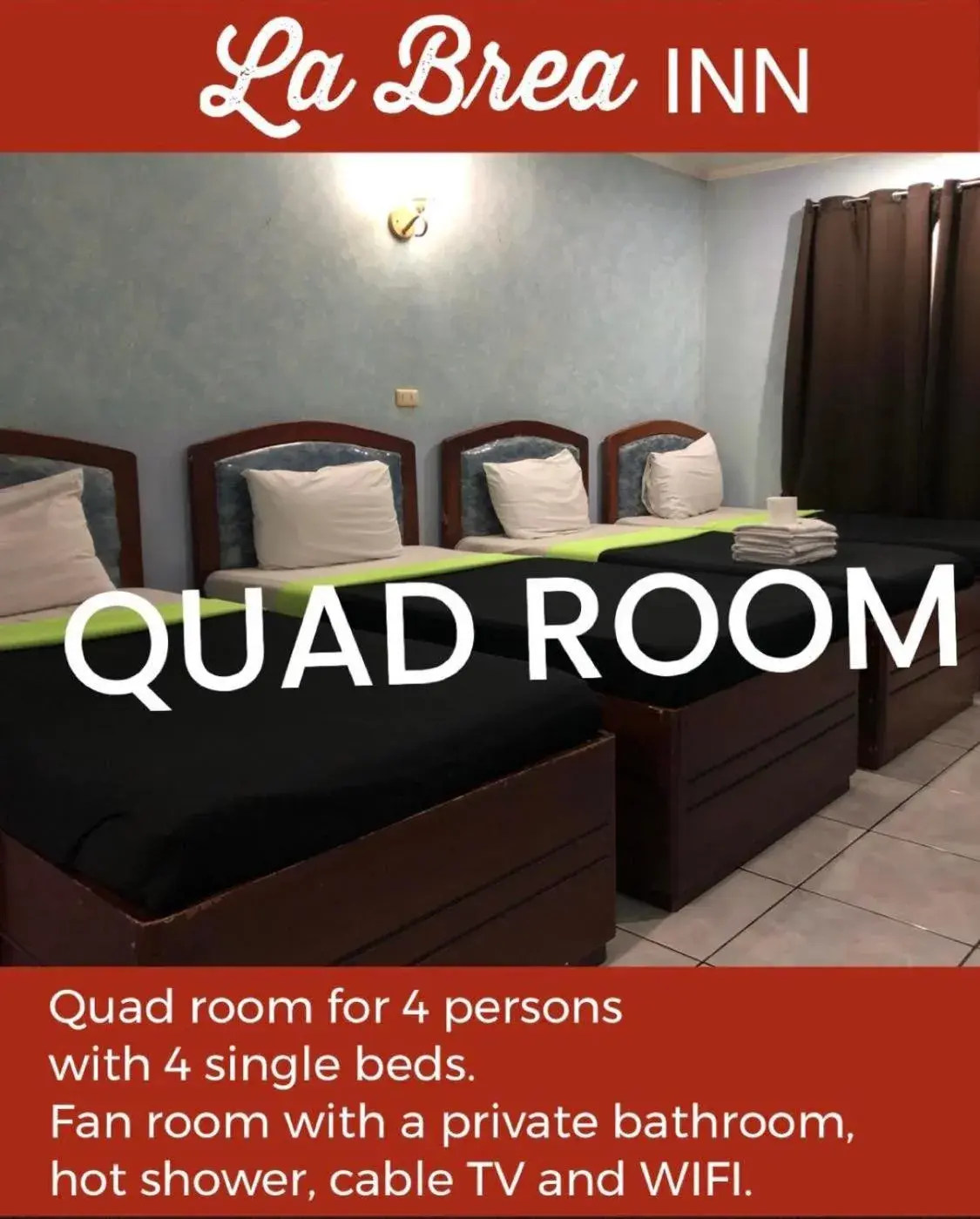 Bed in La Brea Inn Bed in La Brea Inn