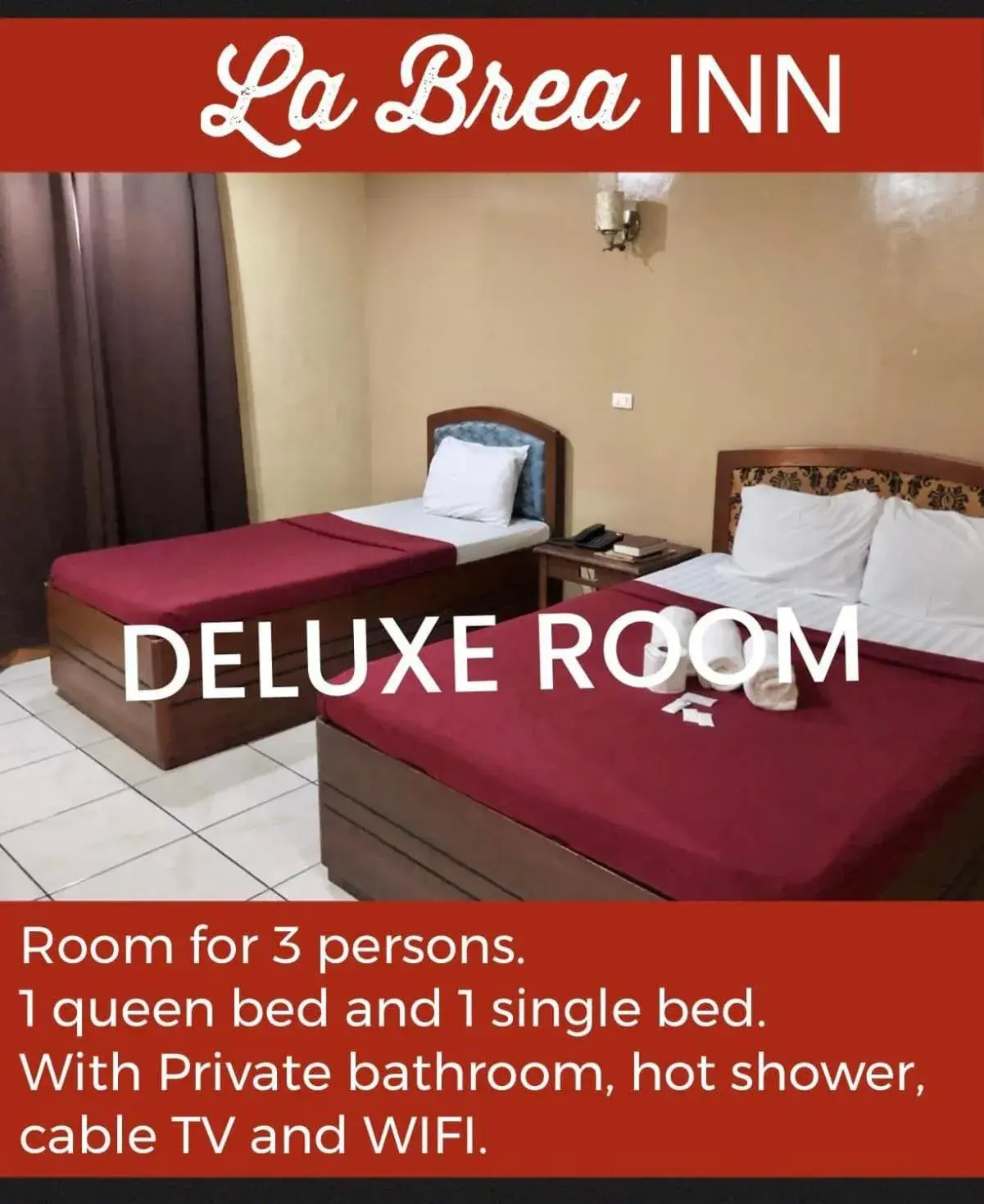 Bed in La Brea Inn Bed in La Brea Inn