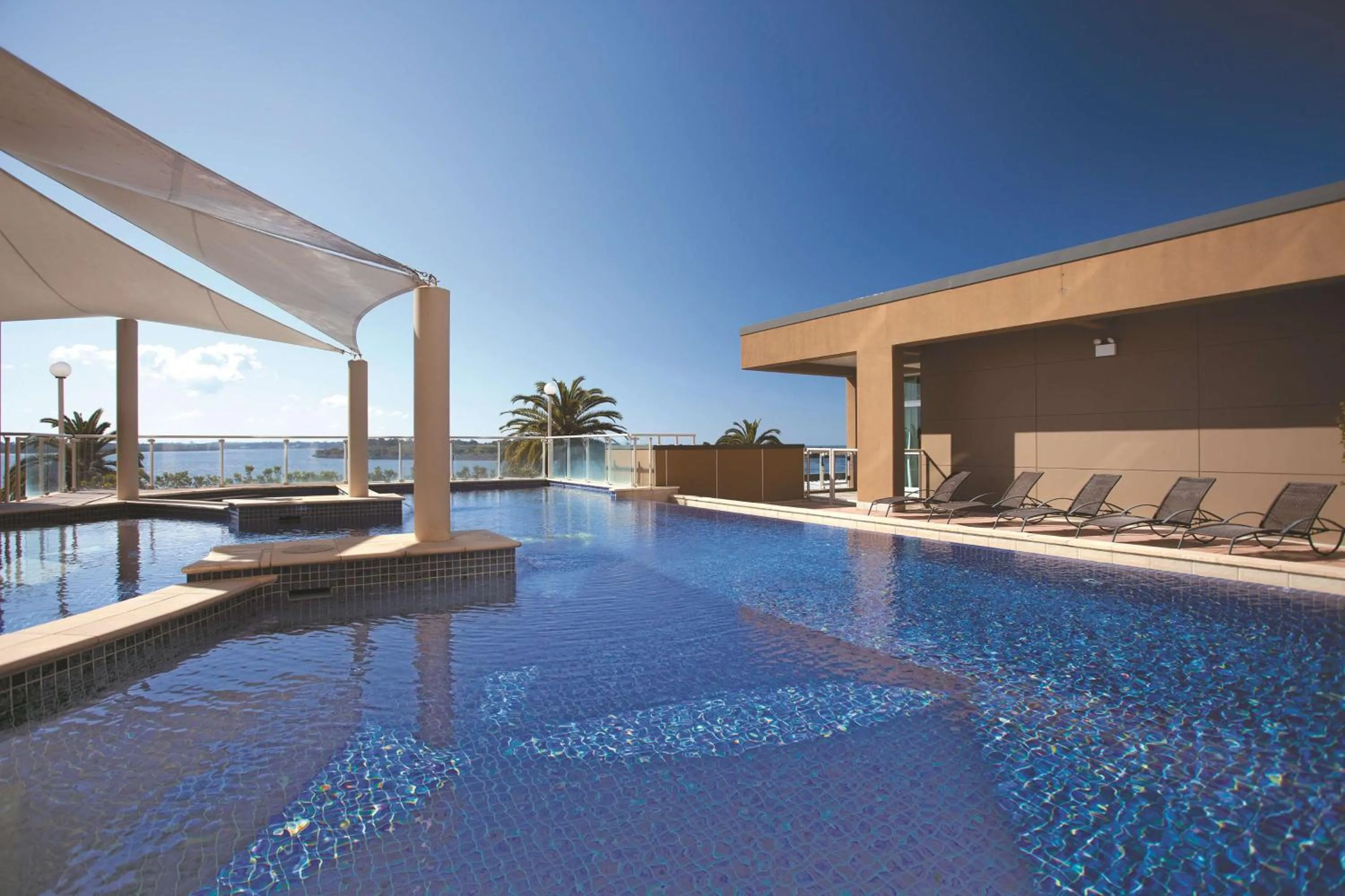 Pool view in Rydges Hotel Port Macquarie