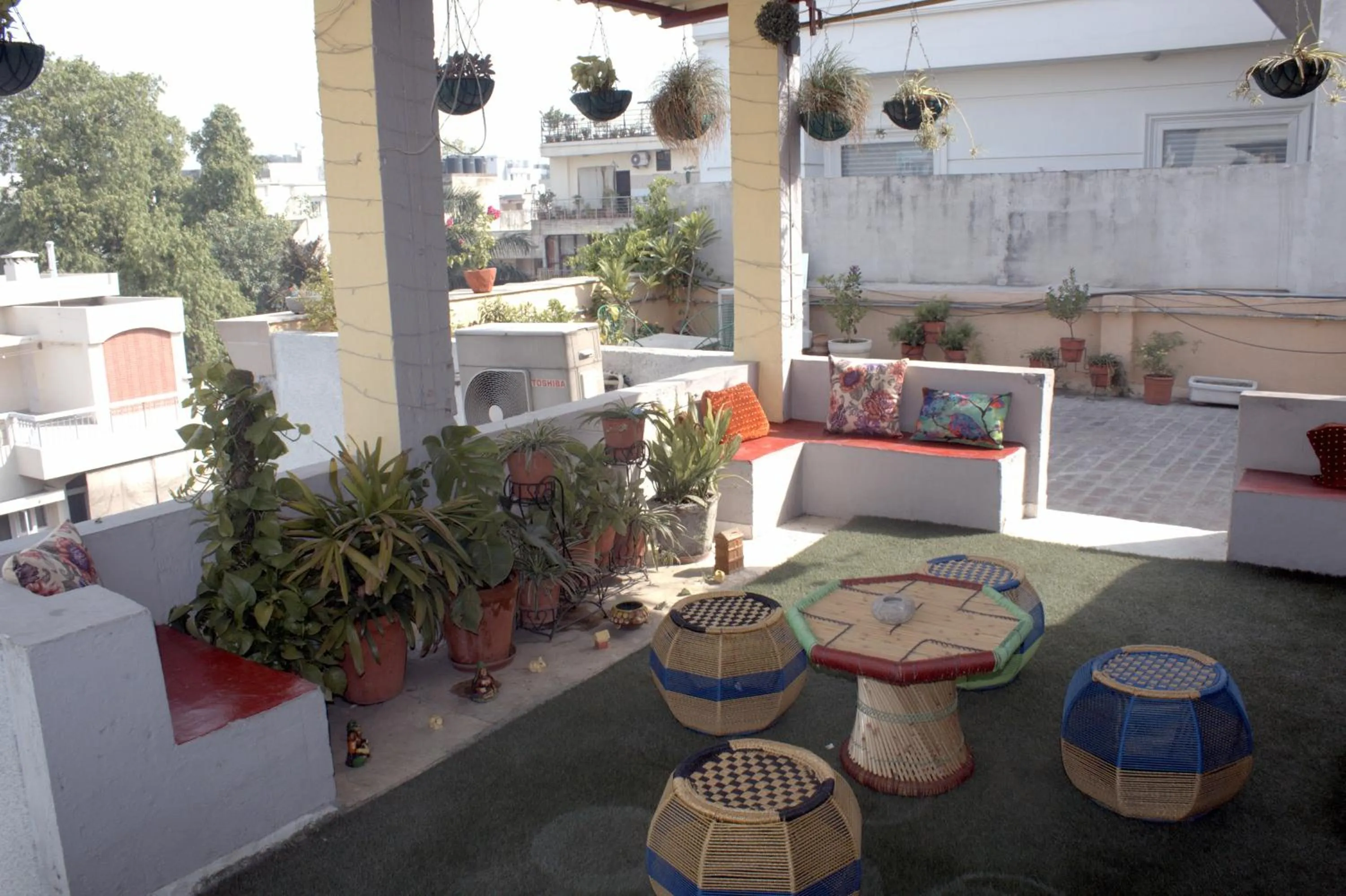 Patio in Prakash Kutir B&B