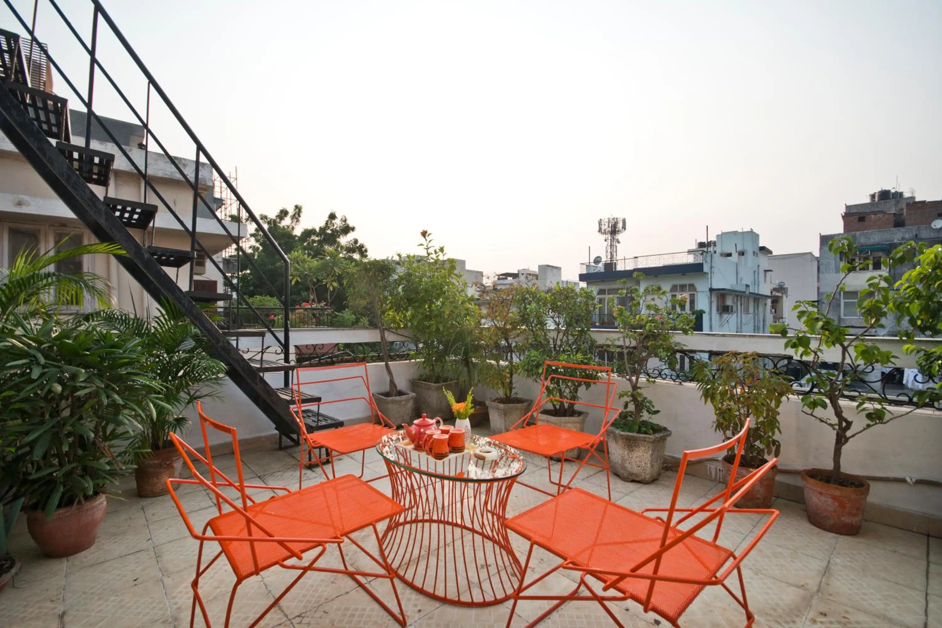 Patio in Prakash Kutir B&B