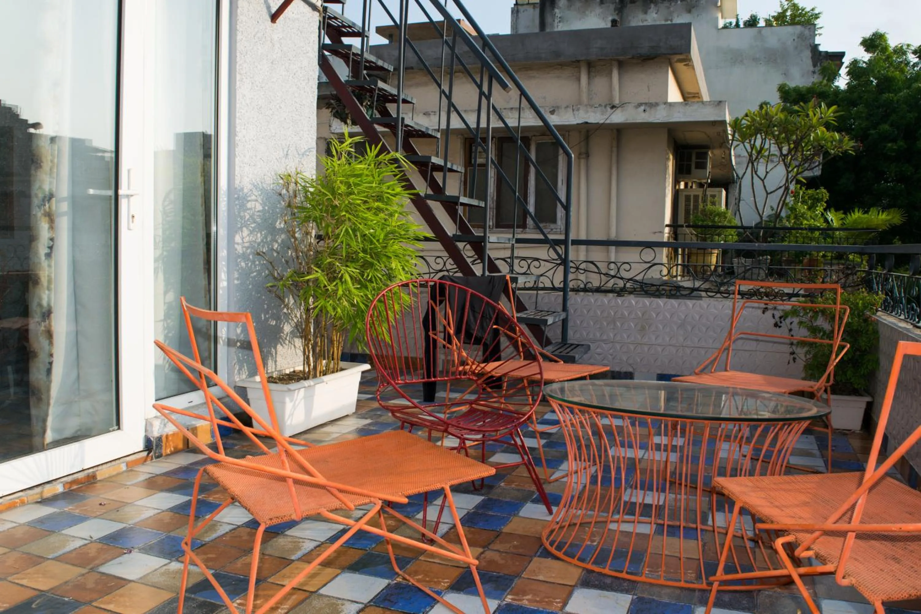 Patio in Prakash Kutir B&B