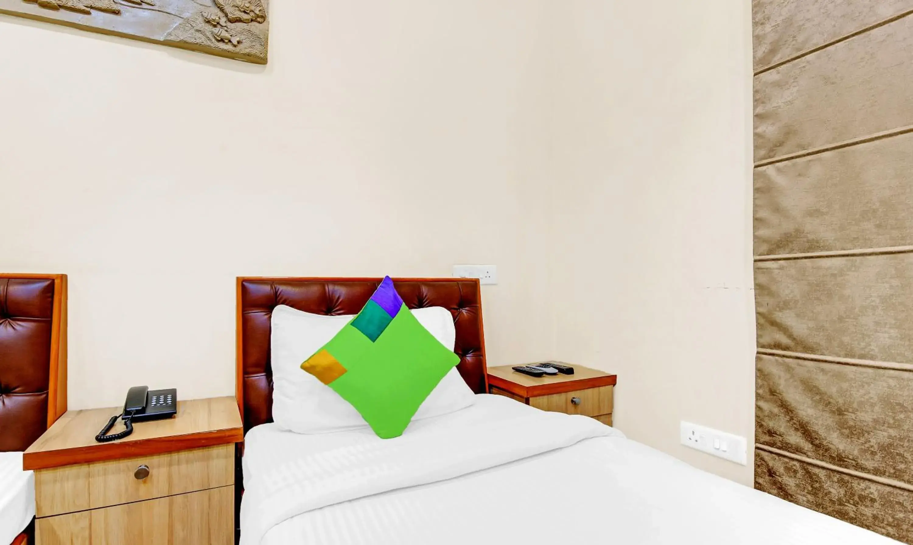 Bedroom, Bed in Treebo Sai Village Gold Souk - Sec 43 Bedroom, Bed in Treebo Sai Village Gold Souk - Sec 43