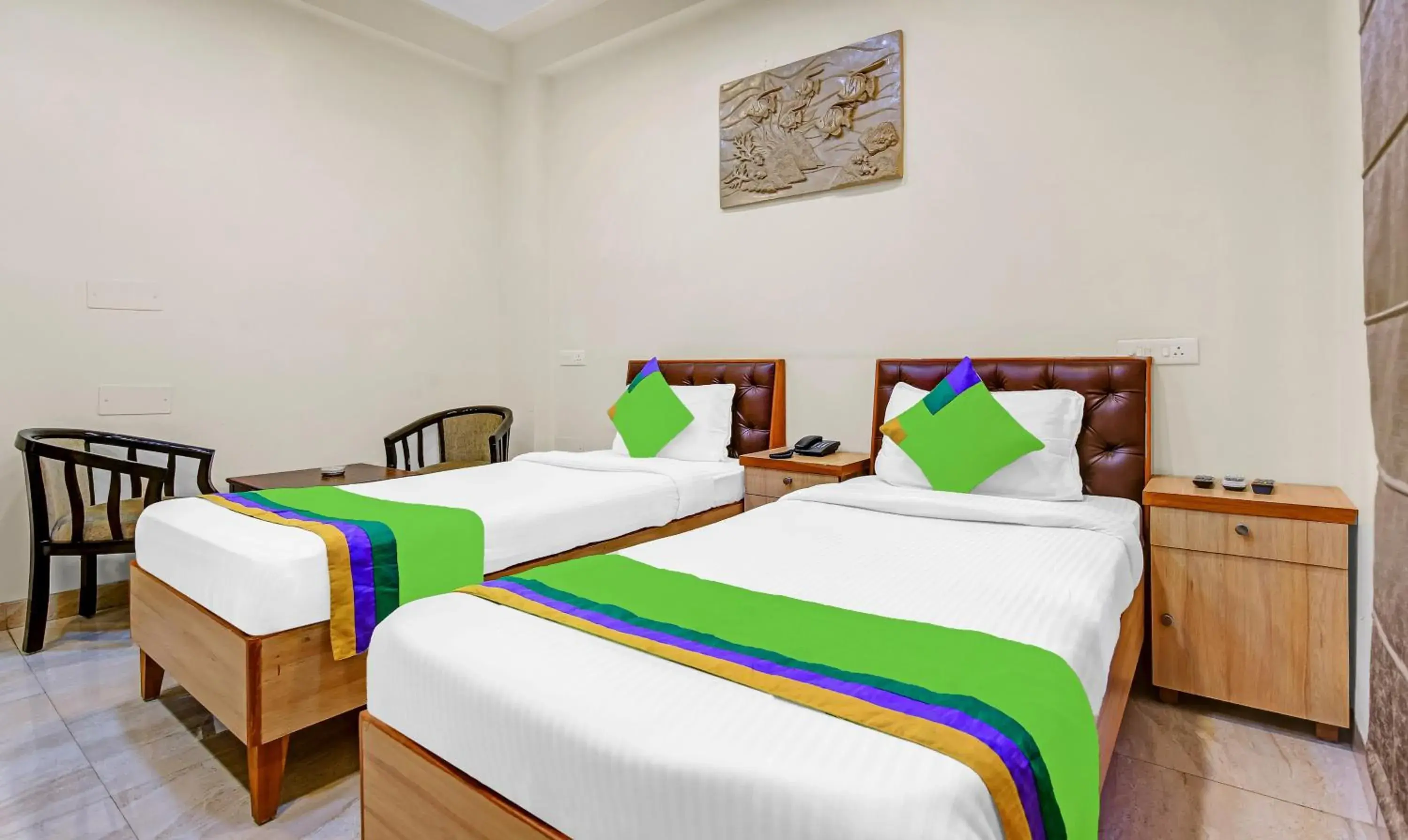 Bedroom, Bed in Treebo Sai Village Gold Souk - Sec 43 Bedroom, Bed in Treebo Sai Village Gold Souk - Sec 43