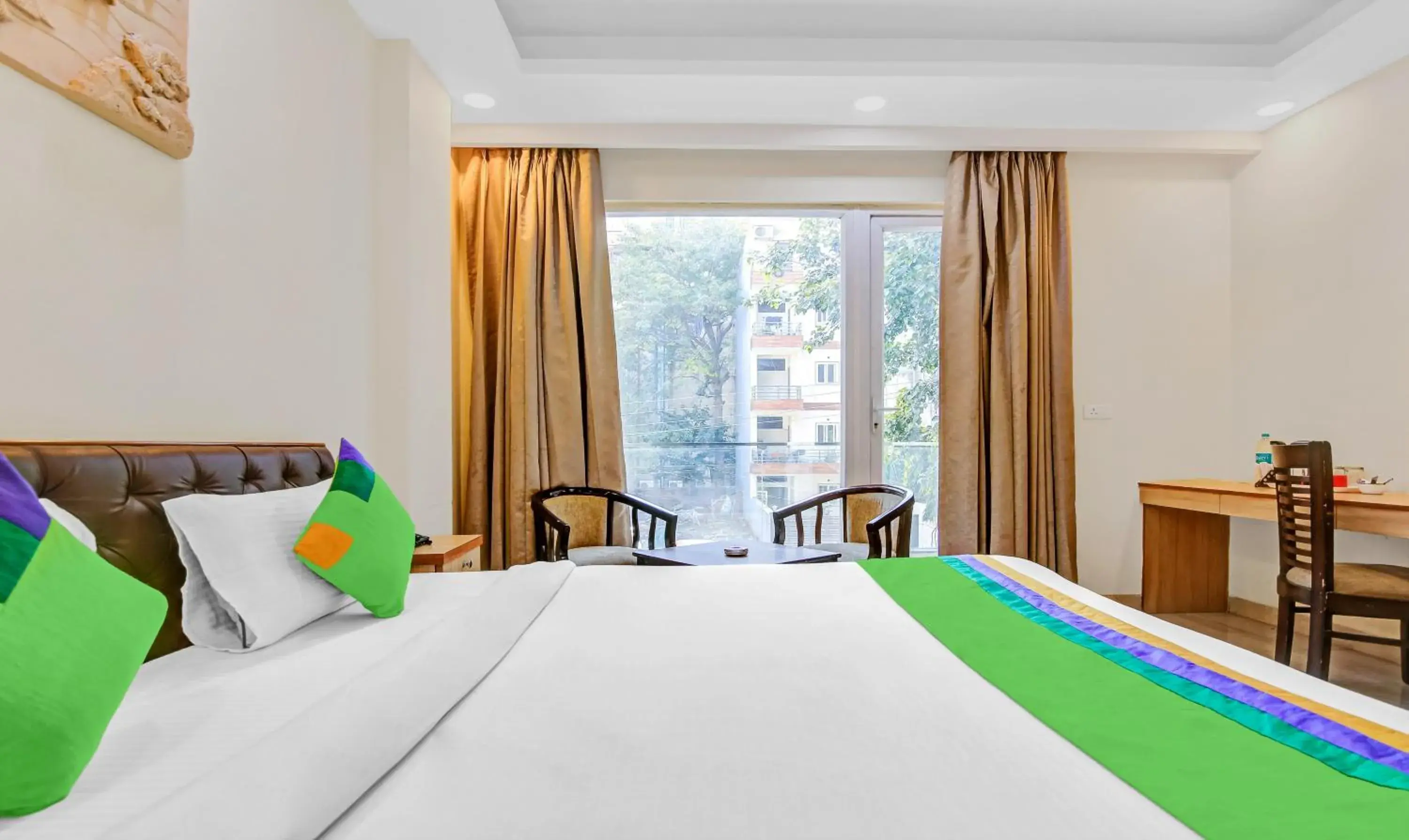 Bedroom, Bed in Treebo Sai Village Gold Souk - Sec 43 Bedroom, Bed in Treebo Sai Village Gold Souk - Sec 43