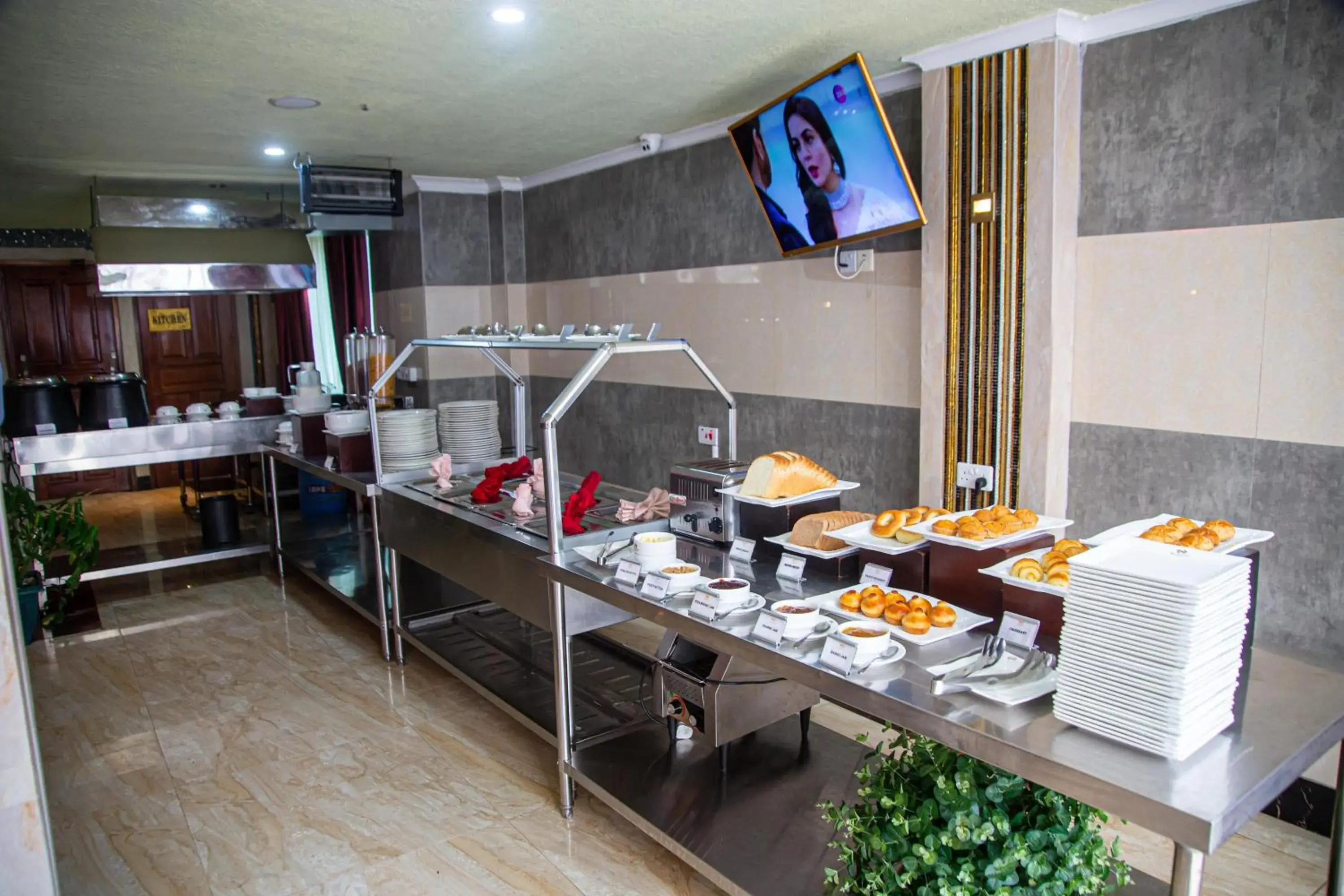 Buffet breakfast in Tiffany Diamond Hotels LTD - Makunganya Buffet breakfast in Tiffany Diamond Hotels LTD - Makunganya