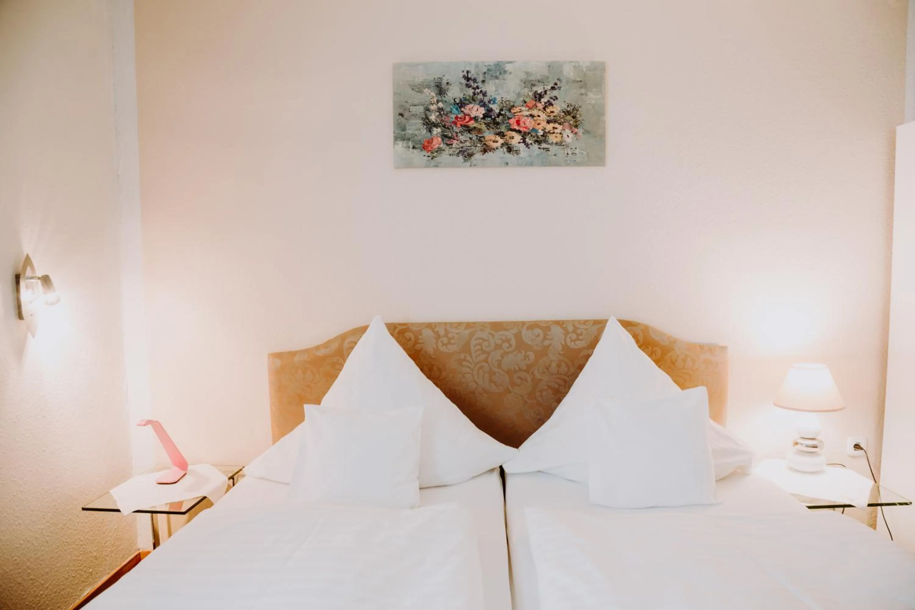 Bed in Hotel Moorbadstuben