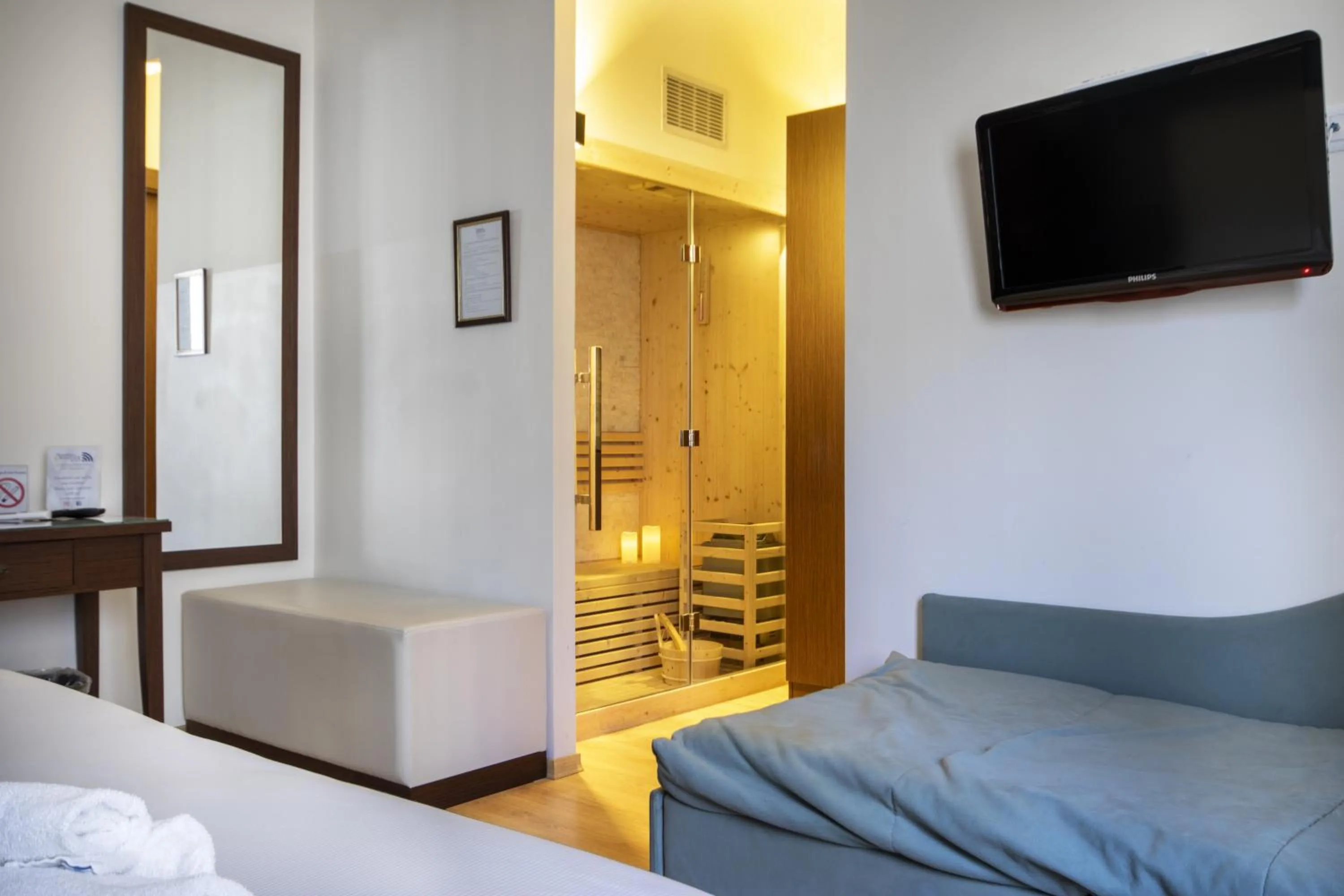 Sauna, Bed in Residenza Wagner