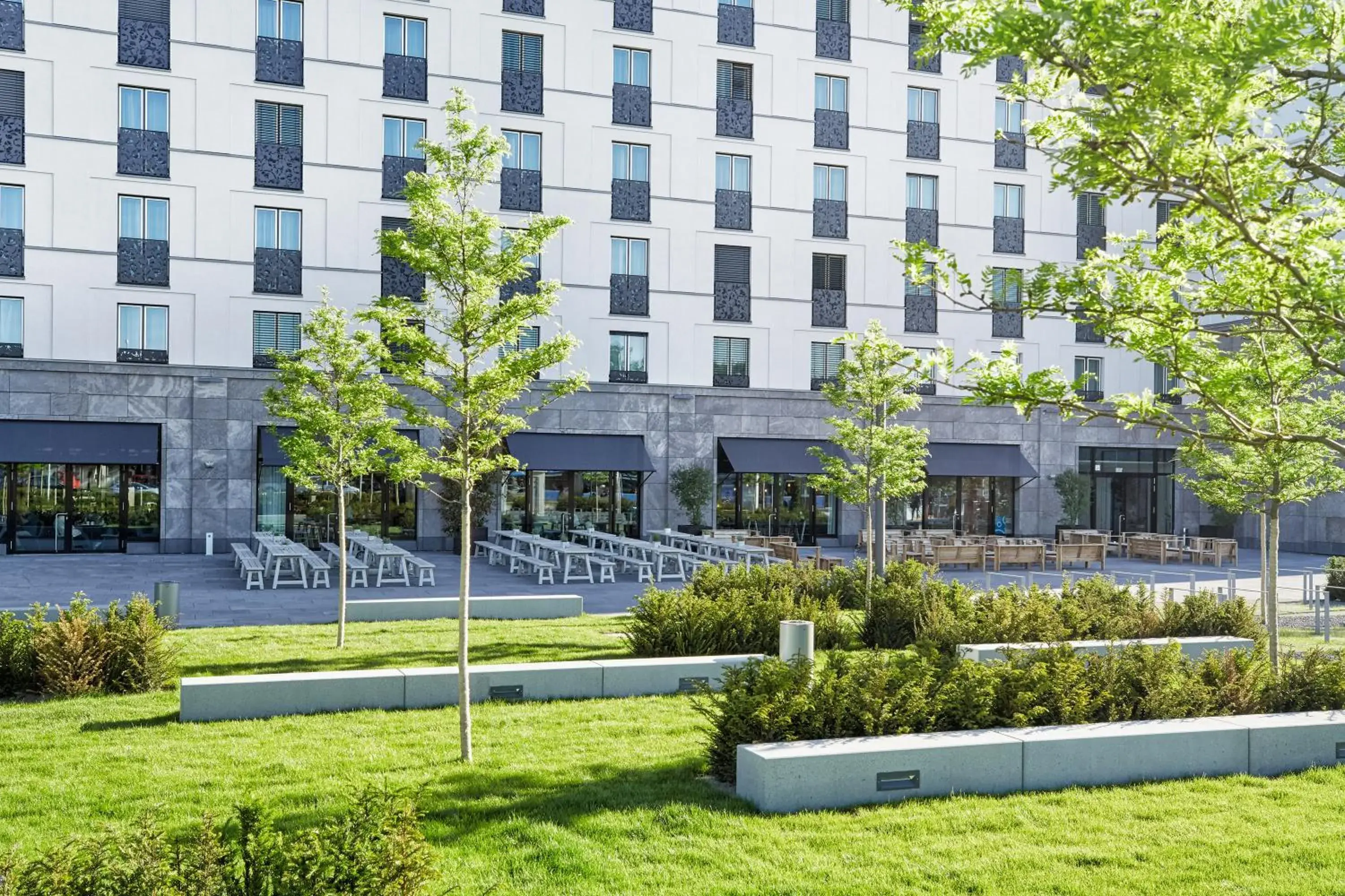 Property building in H2 Hotel München Olympiapark Property building in H2 Hotel München Olympiapark