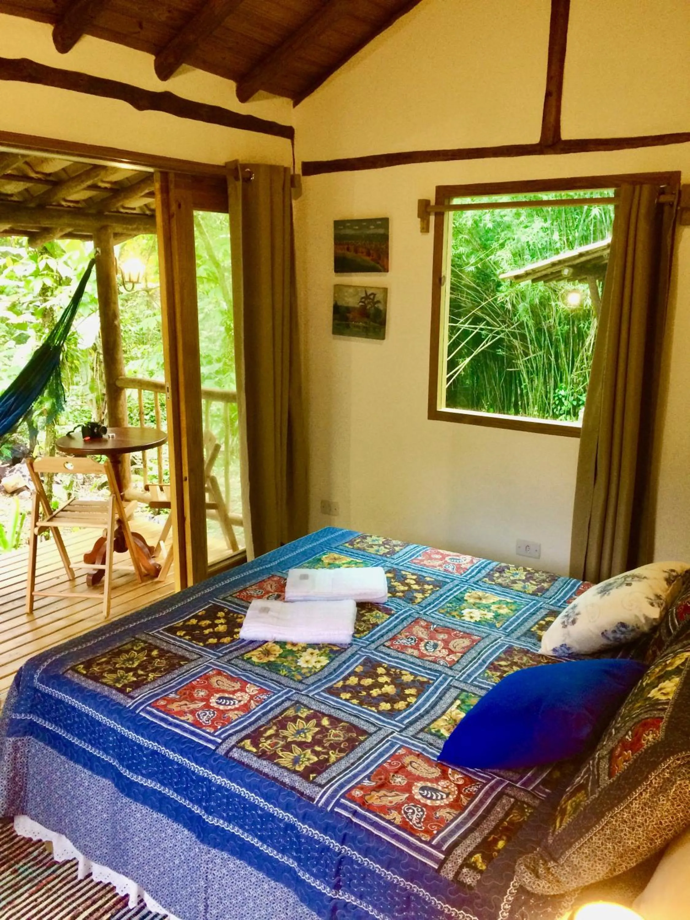 Bed in Eco Chalés Caminho das Águas