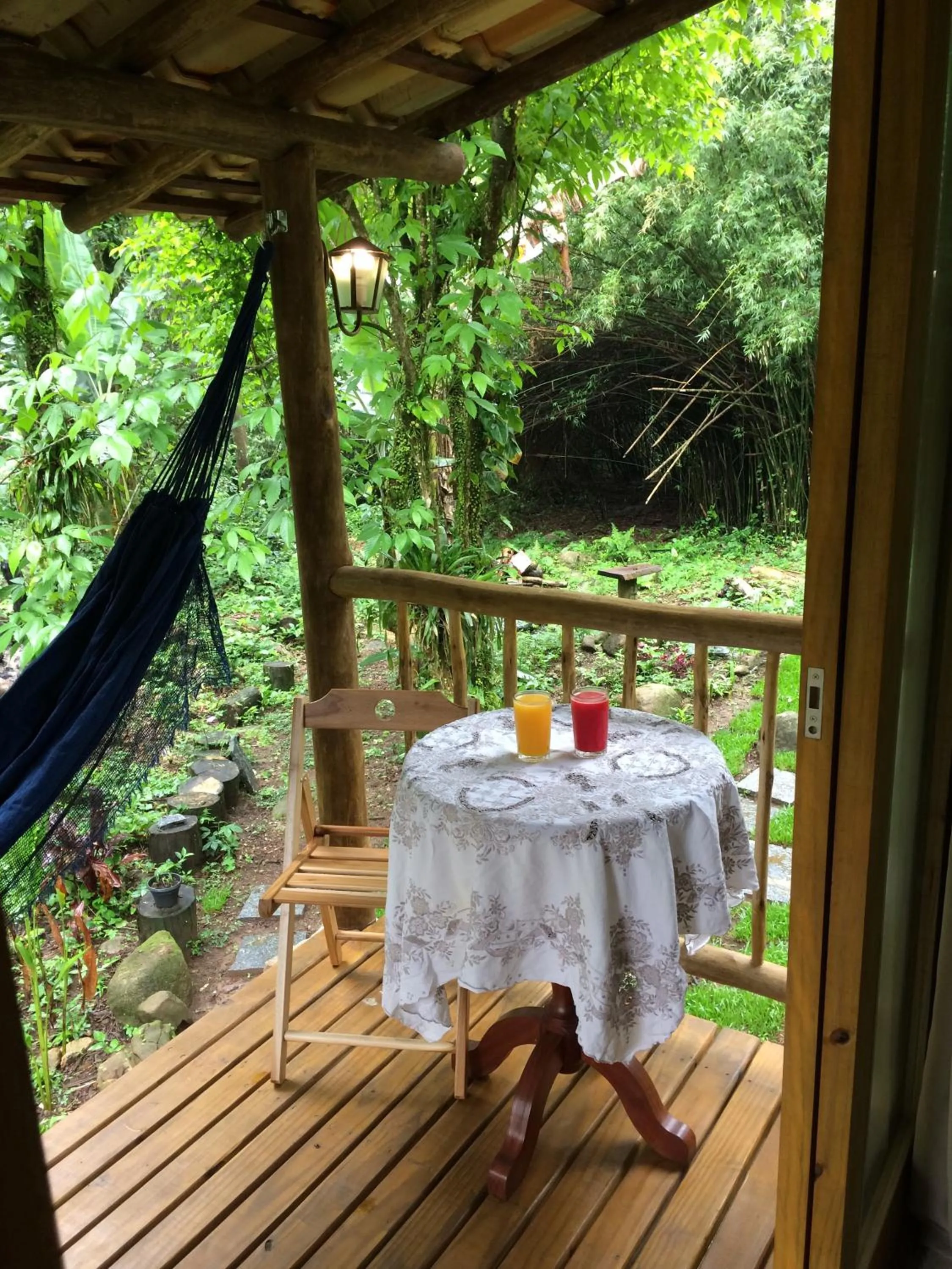 Balcony/Terrace in Eco Chalés Caminho das Águas
