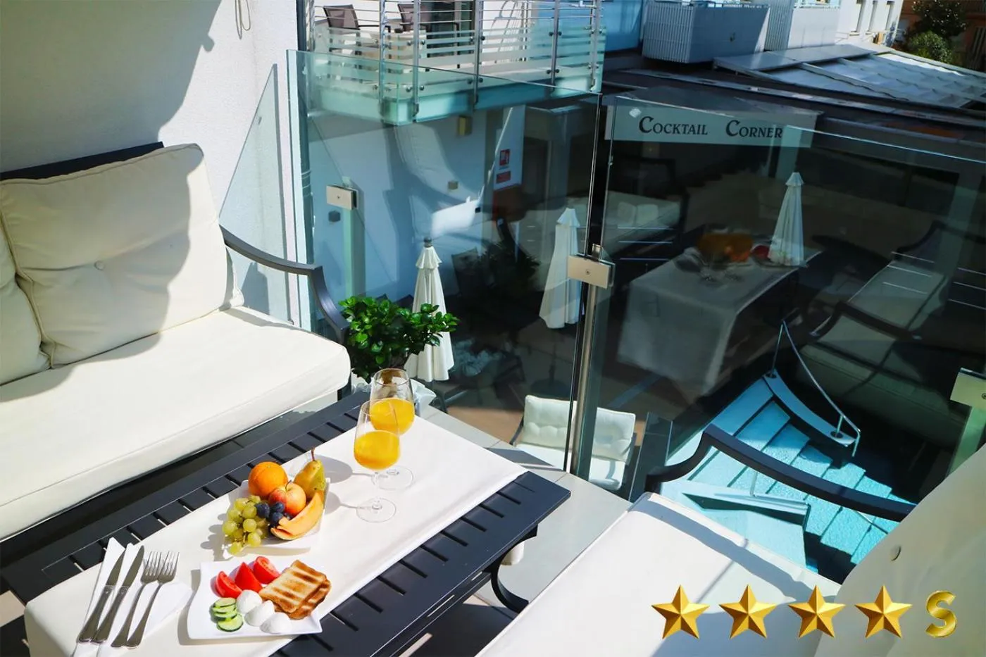 Balcony/Terrace in Hotel Rossini 4S