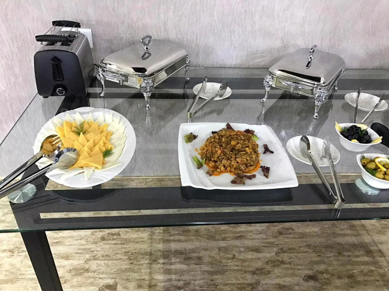 Buffet breakfast in TOURIST INN hotel