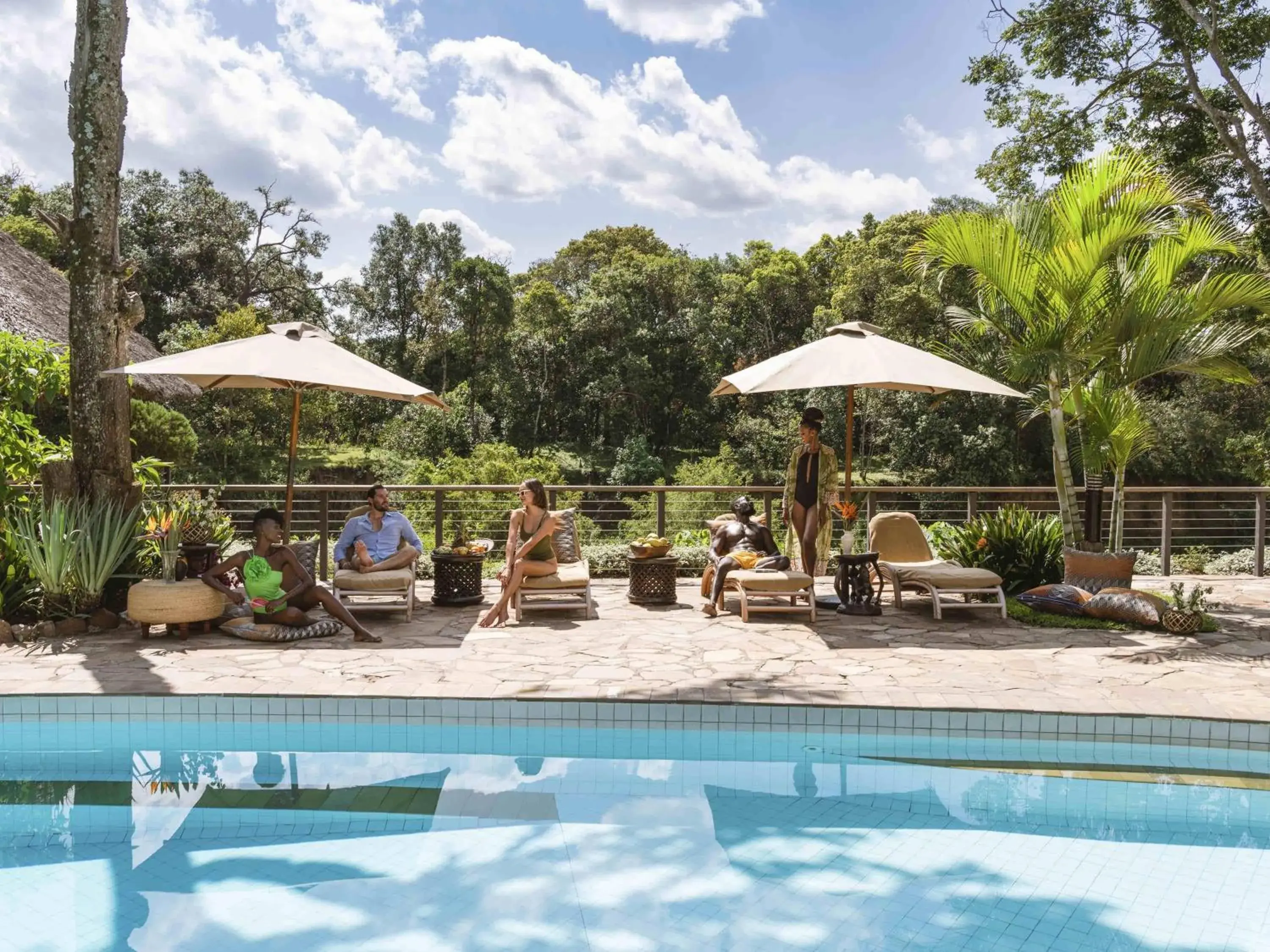 Pool view in Fairmont Mara Safari Club Pool view in Fairmont Mara Safari Club