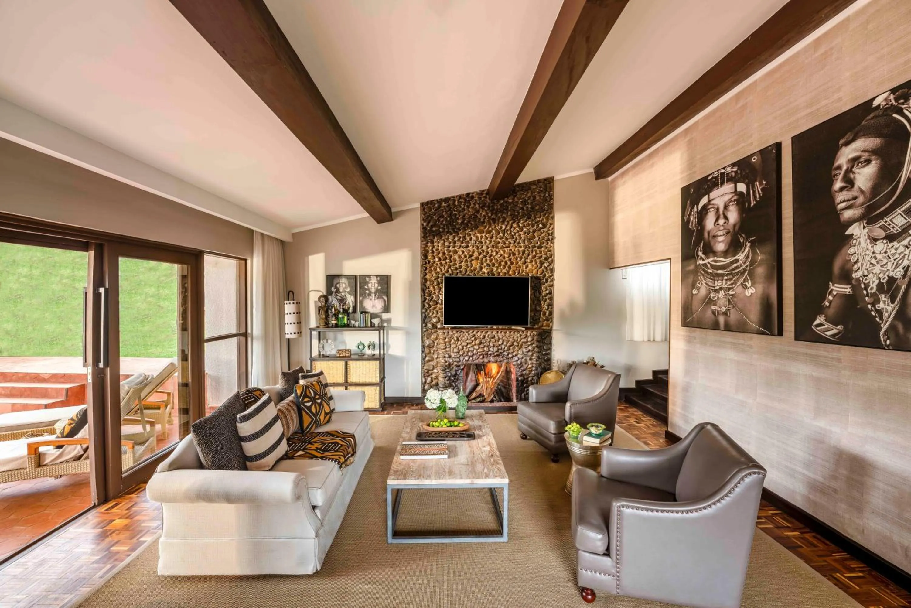 Living room in Fairmont Mount Kenya Safari Club