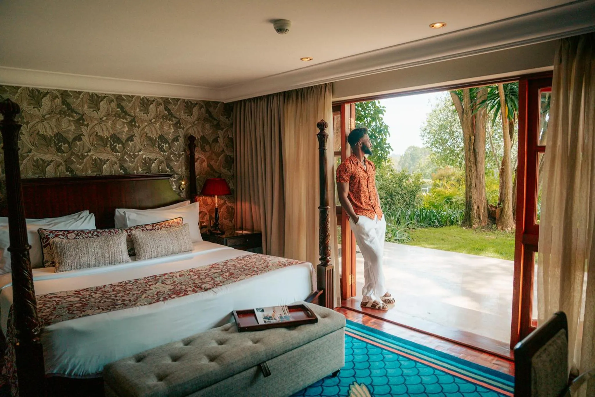 View (from property/room), Bed in Fairmont Mount Kenya Safari Club