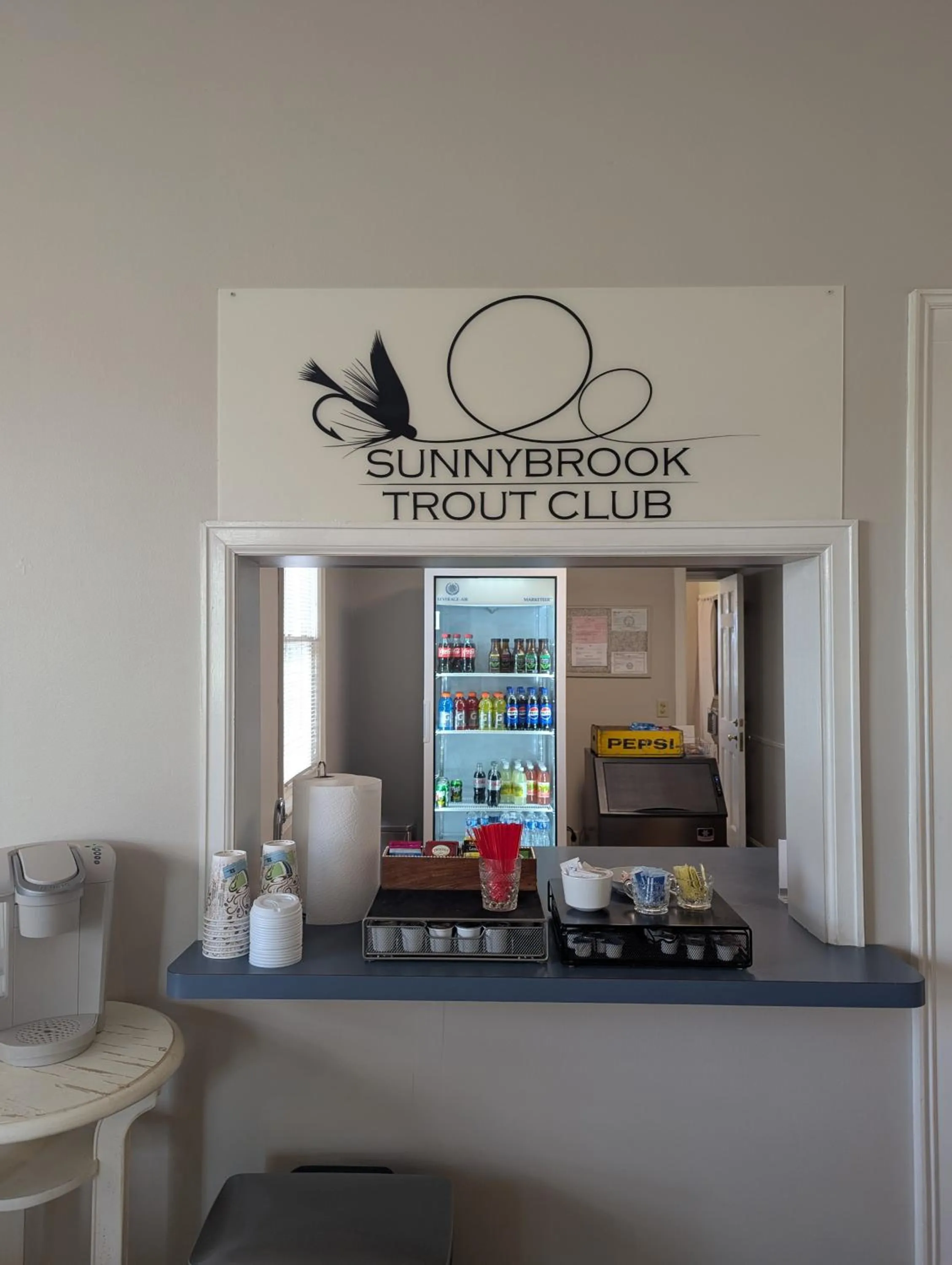 Property logo or sign in Farrell House Lodge at Sunnybrook Trout Club