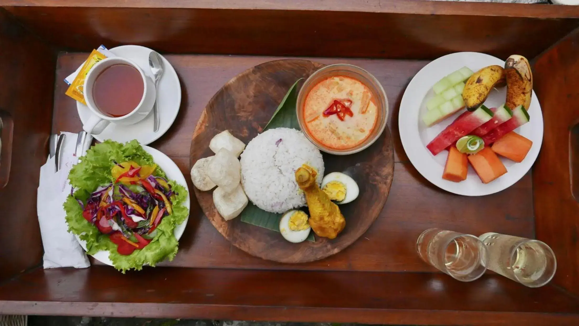 Asian breakfast in Ayom Java Village Solo Asian breakfast in Ayom Java Village Solo