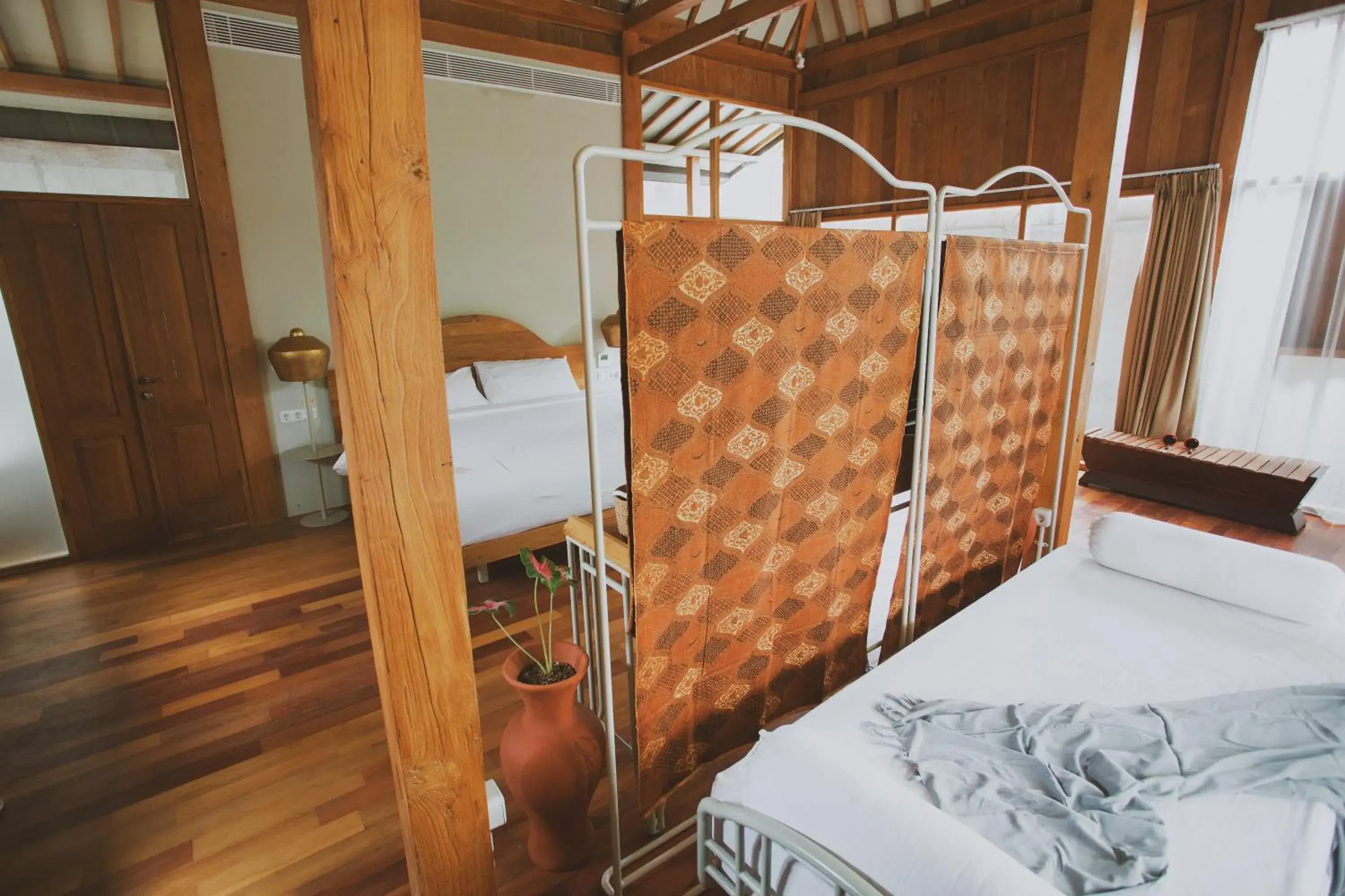 Decorative detail, Bed in Ayom Java Village Solo Decorative detail, Bed in Ayom Java Village Solo