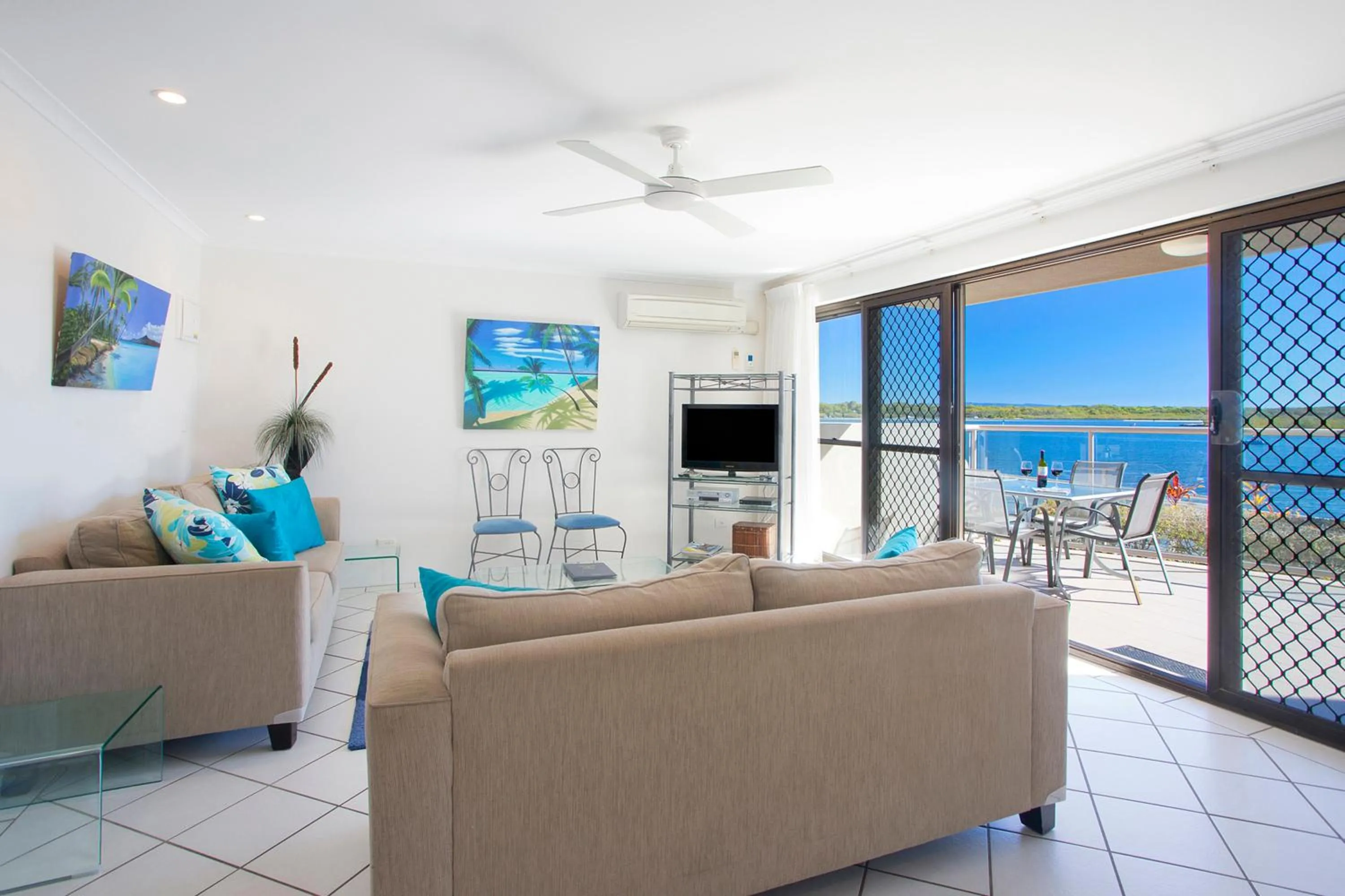 Living room in Noosa Shores Resort
