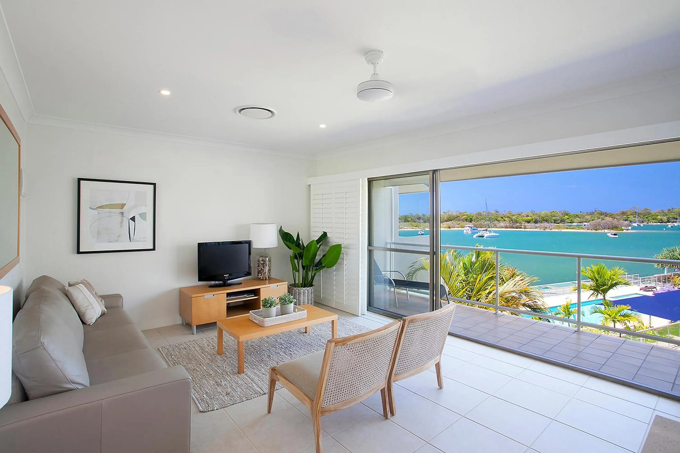 Living room in Noosa Shores Resort