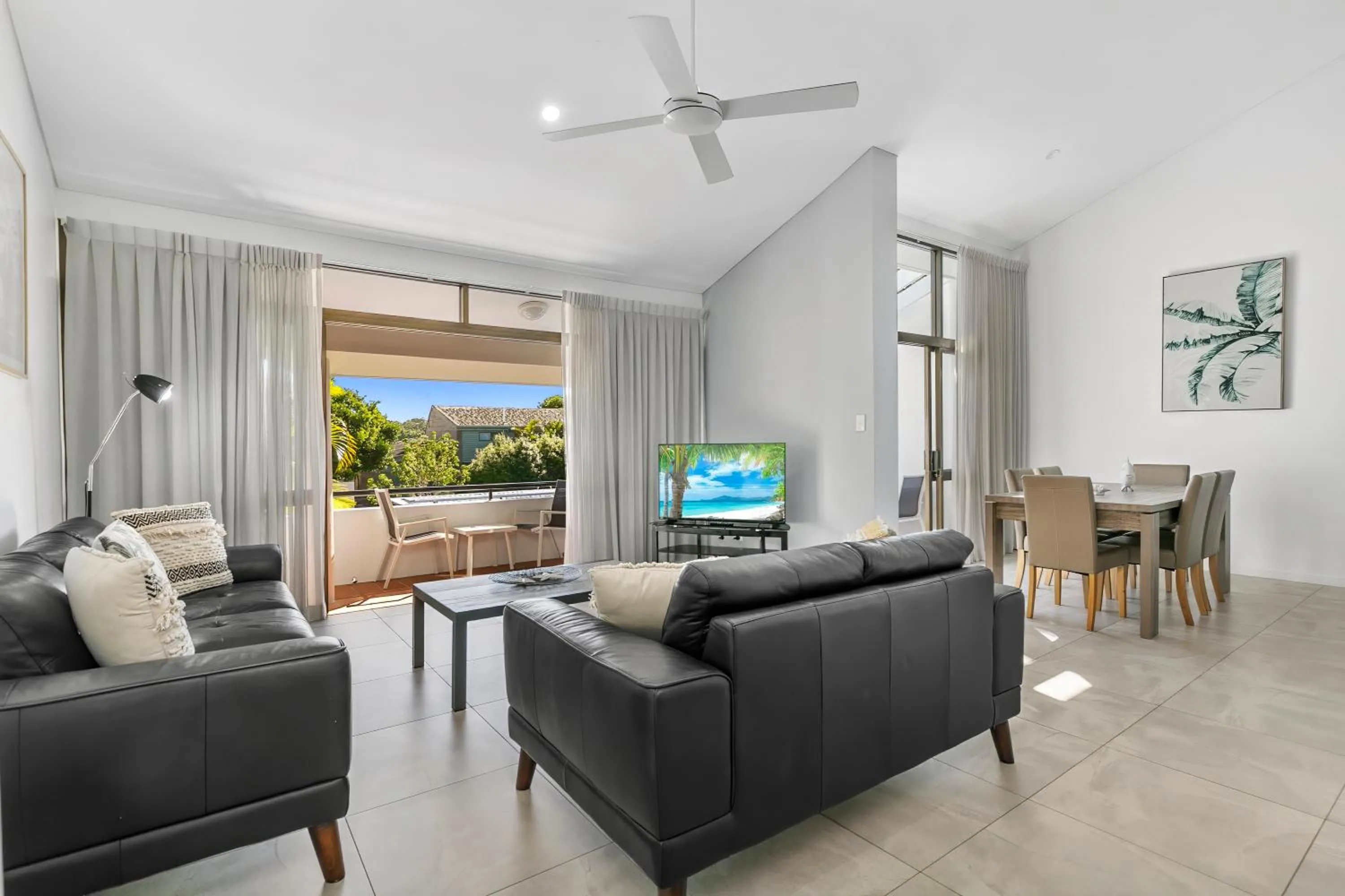 Living room in The Noosa Apartments