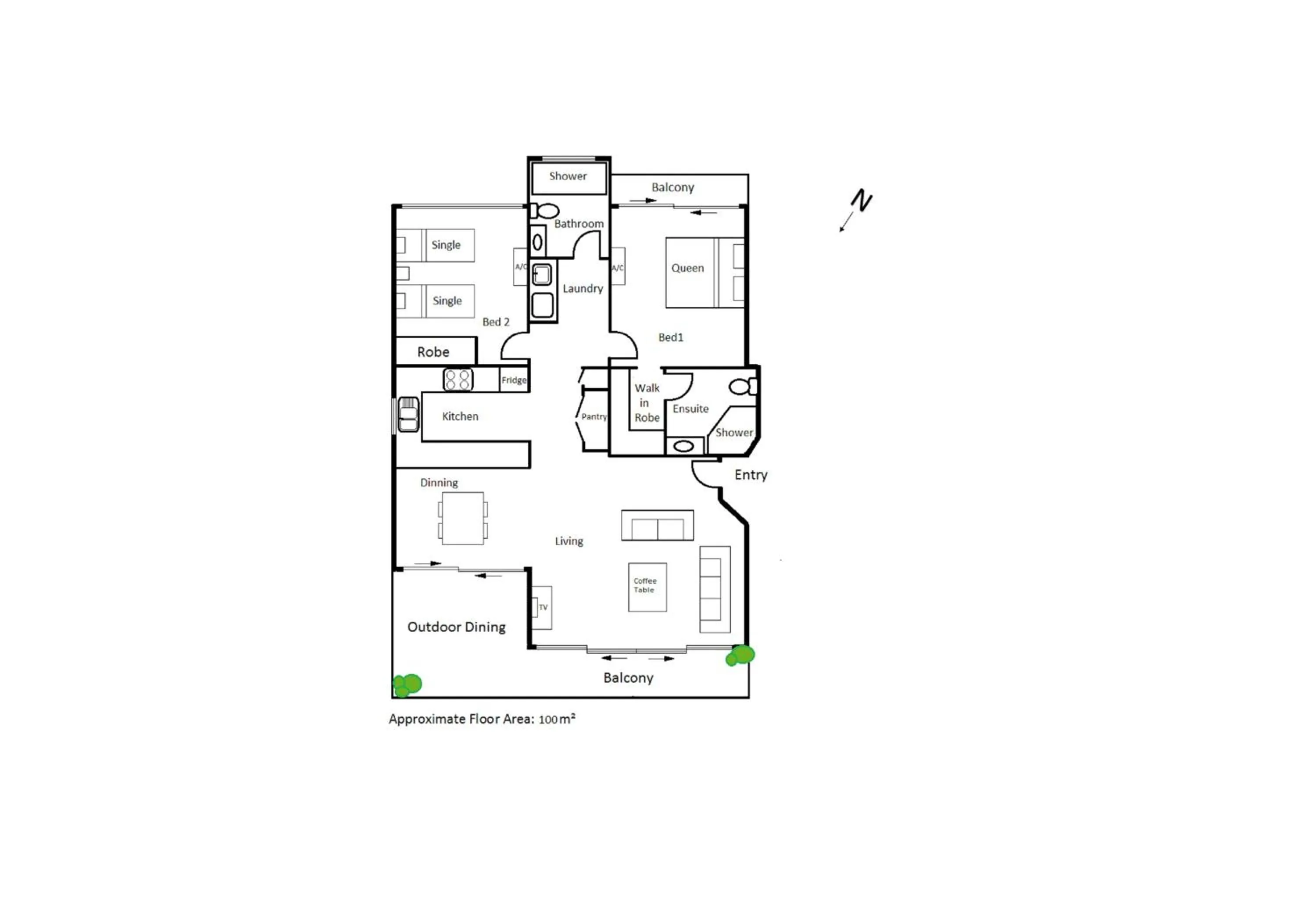 Floor plan in The Noosa Apartments